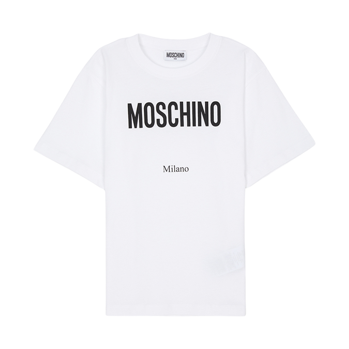 H6M05G-LAA23-10101 (Kids) Moschino Logo Short Sleeve T-Shirt White