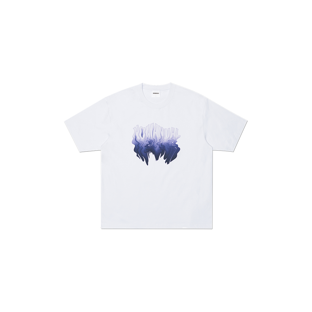 NMSS62TS26WHT NOMANUAL Melting Logo T-shirt White