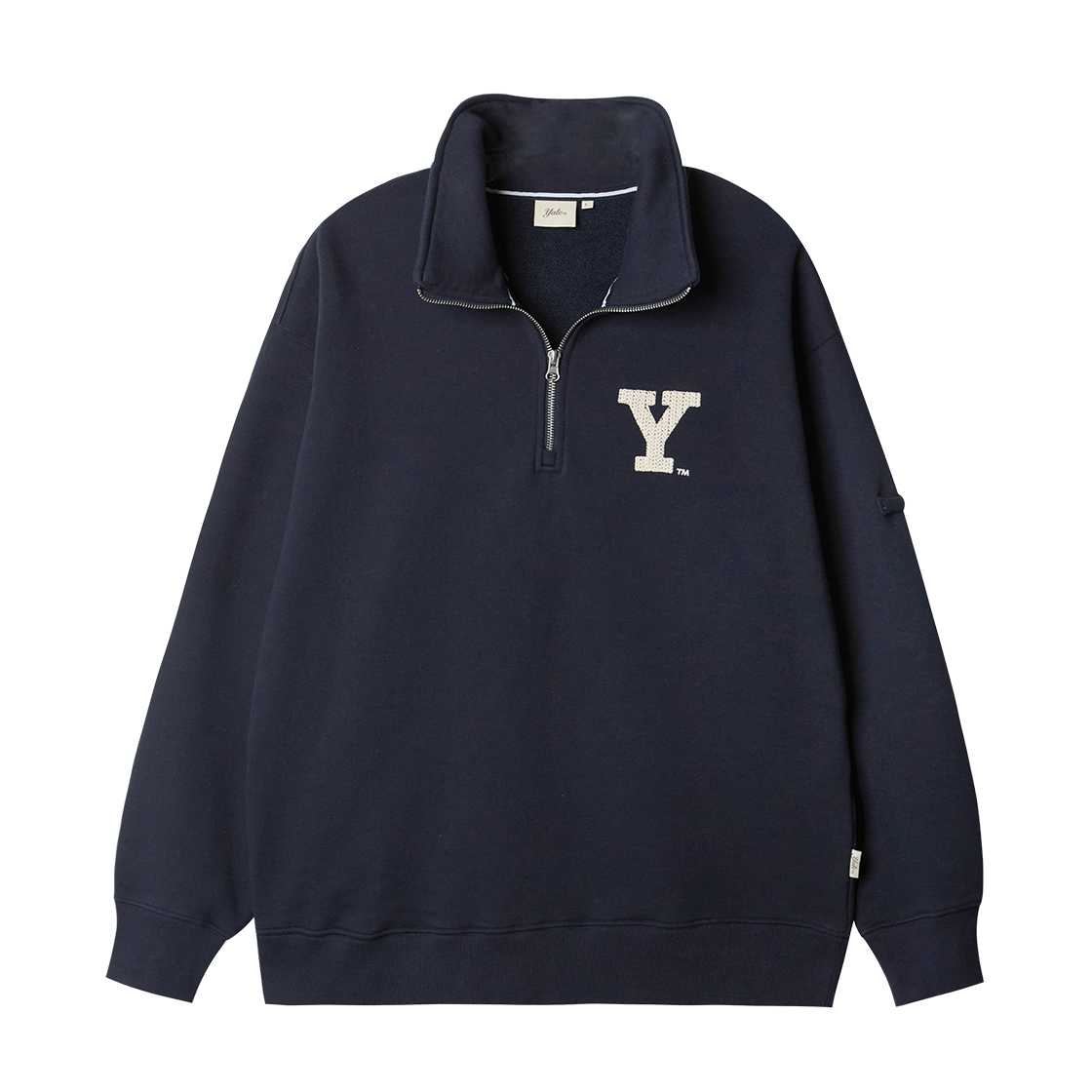 YGS1FZ301ANA Yale Y Logo Half-Zip Sweatshirt_Navy