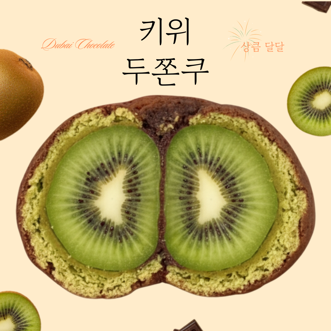 [KREAM 단독] 도파민디저트 생과일 딸기 + 키위 + 오리지널 2구 두바이쫀득쿠키 4구 선물세트([KREAM 단독] Dopamin Dessert Fresh Fruit Dubai Pistachio Chewy Cookie Set) - 3