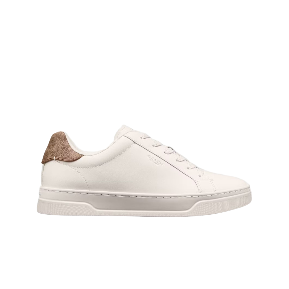 (W) 코치 하이 라인 스니커즈 초크 브라운 카키((W) Coach High Line Sneakers Chalk Brown Khaki)