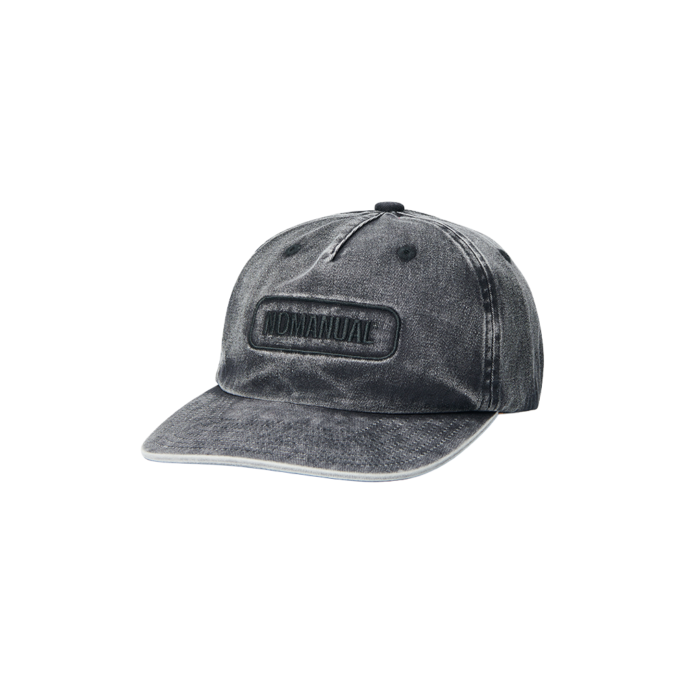 노매뉴얼 5 패널 T.L 캡 워시드 블랙(NOMANUAL 5 Panel T.L Cap Washed Black)
