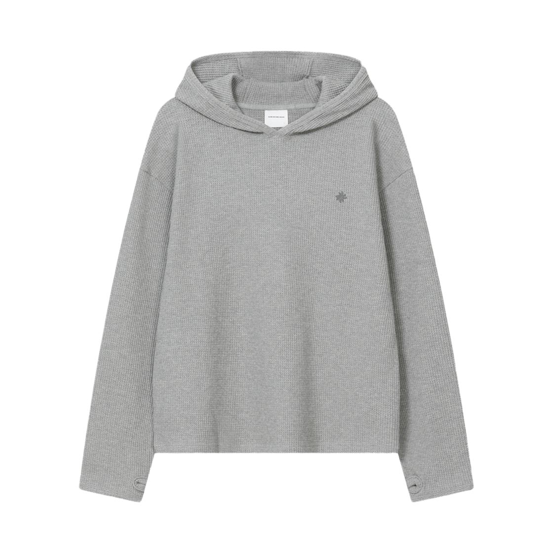 슬로우 레코드 하우스 와플 핑거홀 후드 라이트 그레이(SLOW RECORD HOUSE Waffle Fingerhole Hood Light Grey)