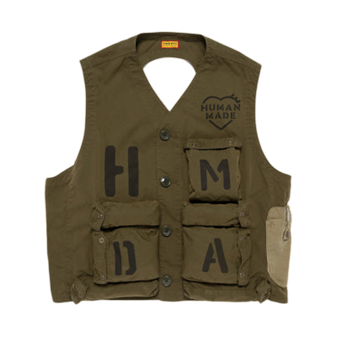 HM31JK010 Human Made Military Vest Olive Drab