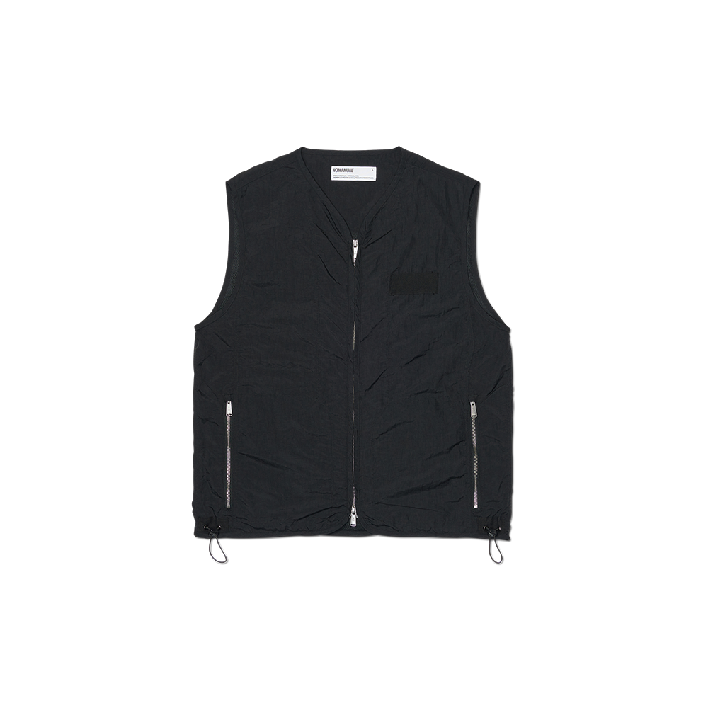 노매뉴얼 그래픽 나일론 베스트 블랙(NOMANUAL Graphic Nylon Vest Black)