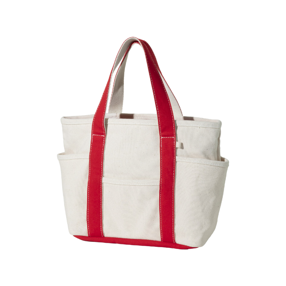 마지언타이틀 스몰 카페토트 캔버스 에크루 레드(MAZIUNTITLED Small Cafe Tote Canvas Ecru Red)