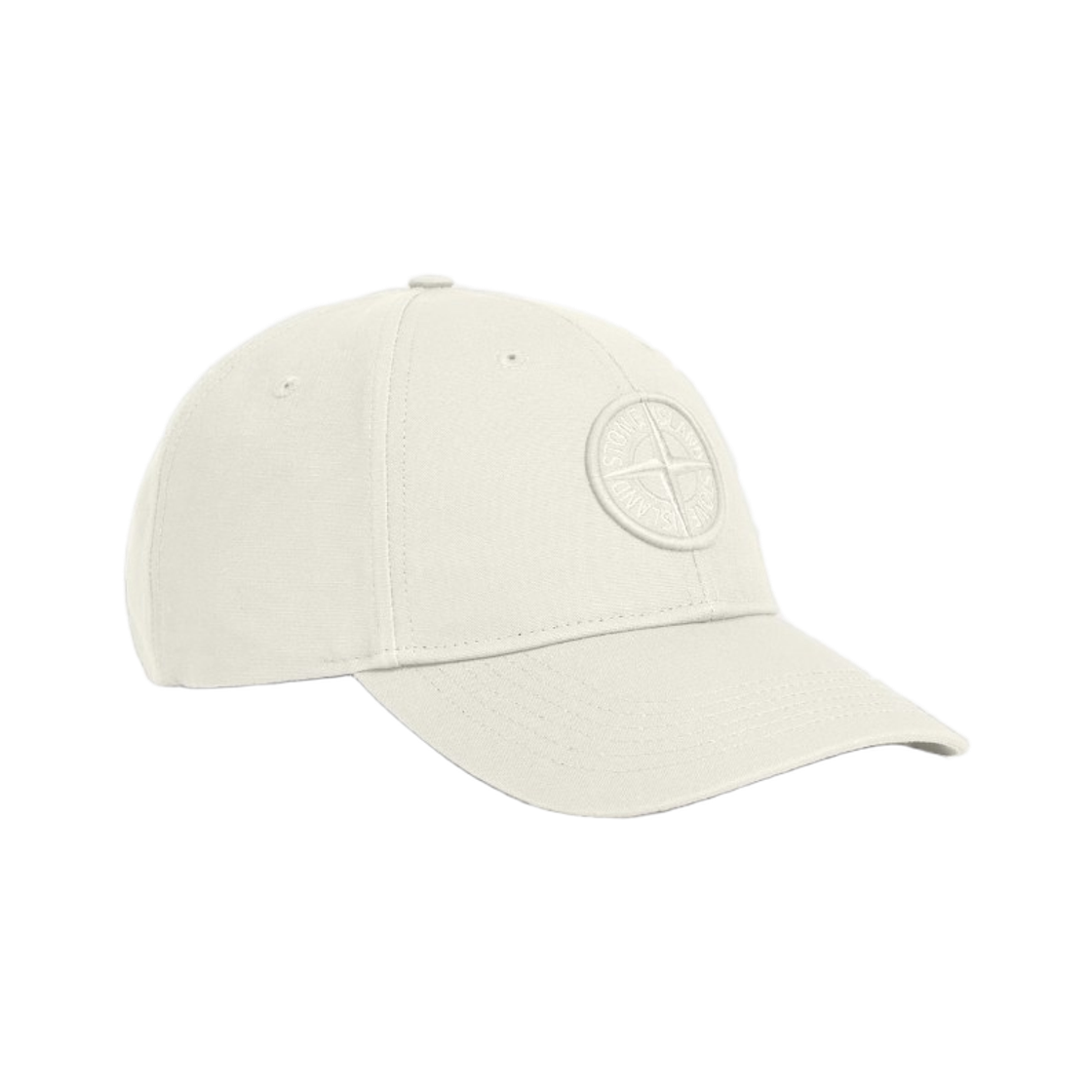 L1S1591000-13S0248-V0093 Stone Island 9100013 Cotton Reps Baseball Cap with Compass Embroidery Ivory - 26SS