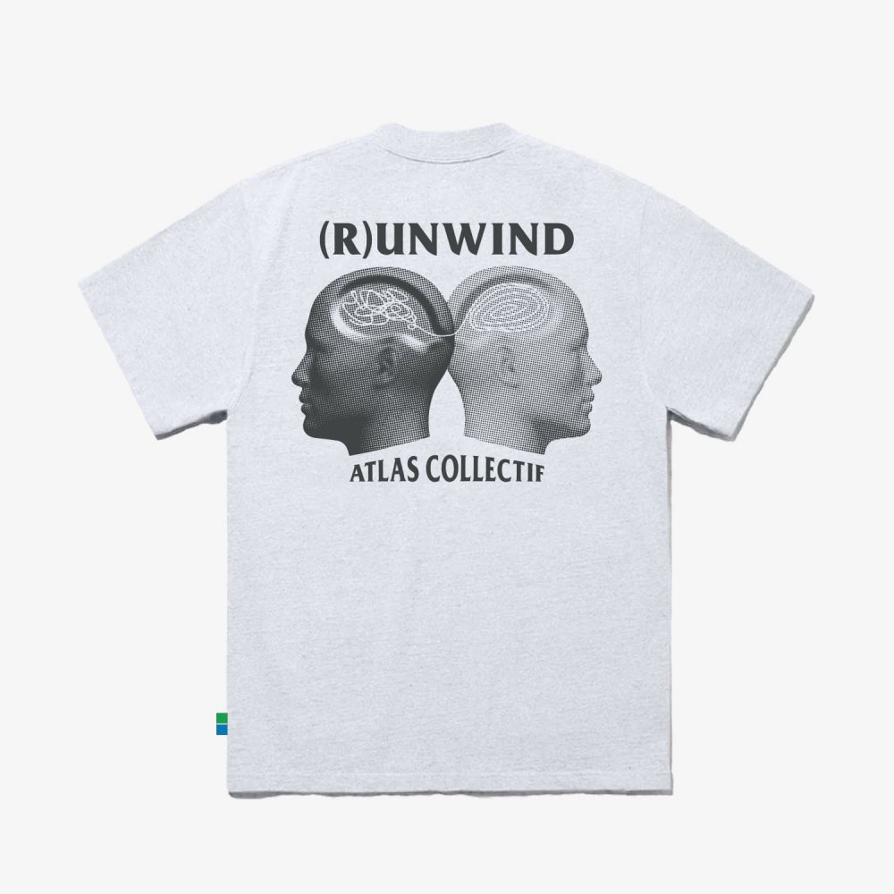 아틀라스 콜렉티프 런윈드 공용 180GSM 오가닉 티셔츠 그레이(Atlas COLLECTIF RUNWIND UNISEX 180GSM Organic Tee Grey) - 2