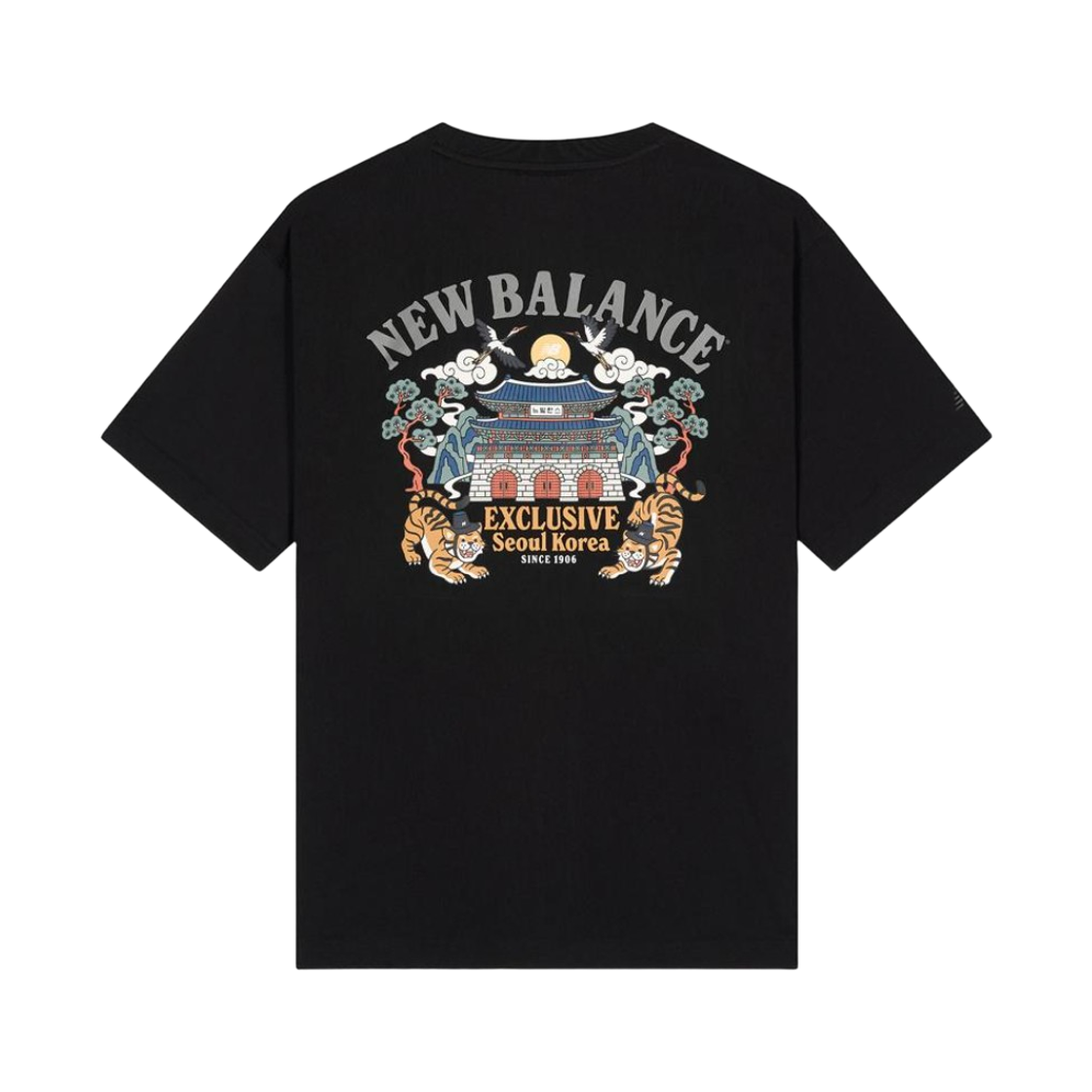 NBNEG2A043-19 New Balance Seoul Tiger 2.0 Semi Over Fit Short Sleeve T-Shirt Black