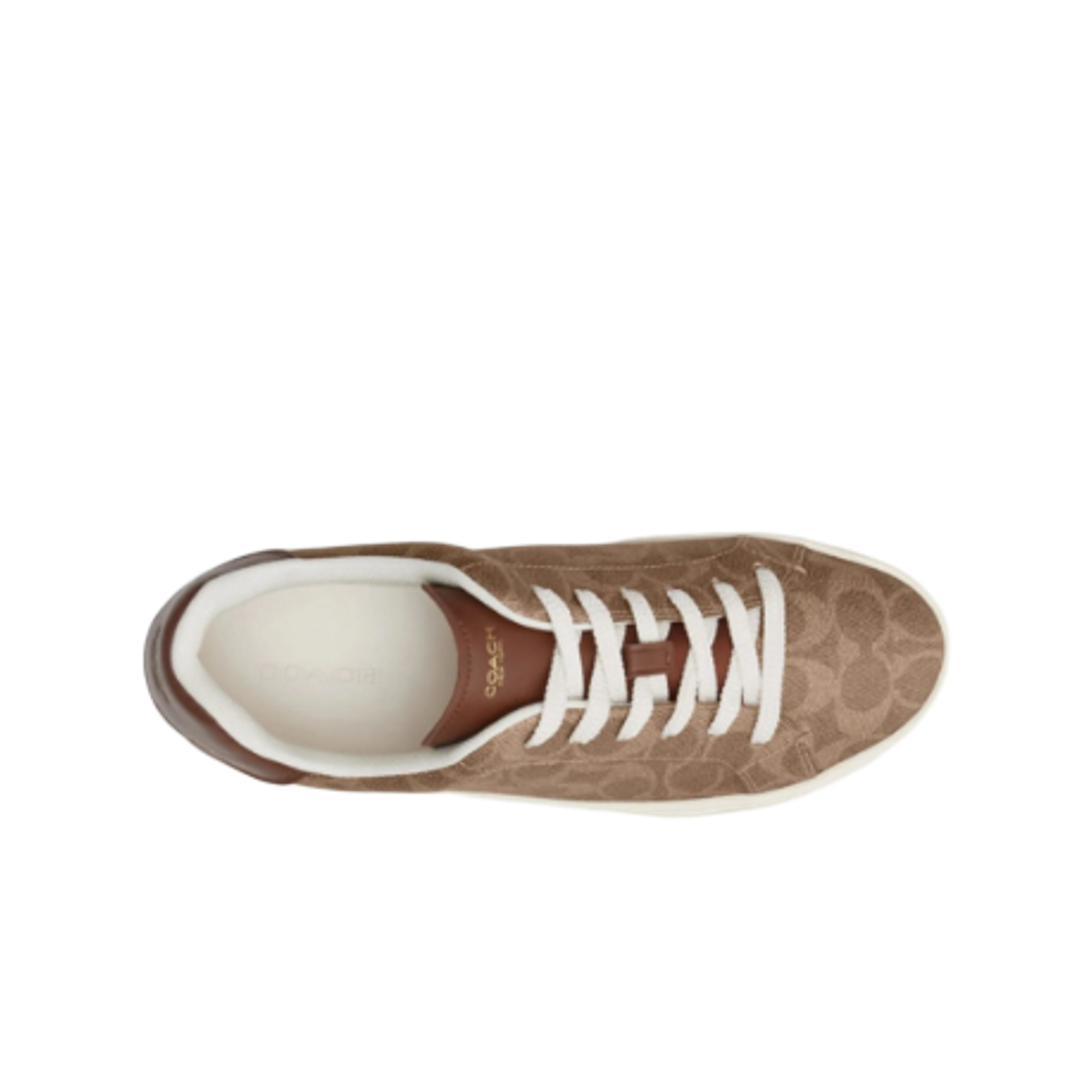 (W) 코치 테니스 하이 라인 캔버스 시그니처 스니커즈 커피((W) Coach Tennis High Line Canvas Signature Sneakers Coffee) - 2