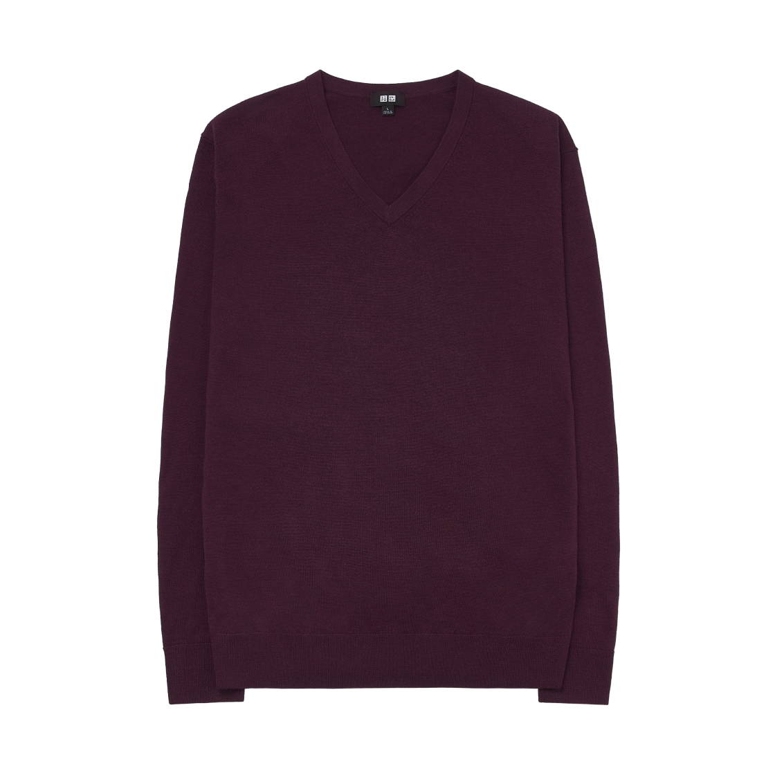 478536-77 Uniqlo Merino V-Neck Sweater Purple - JP