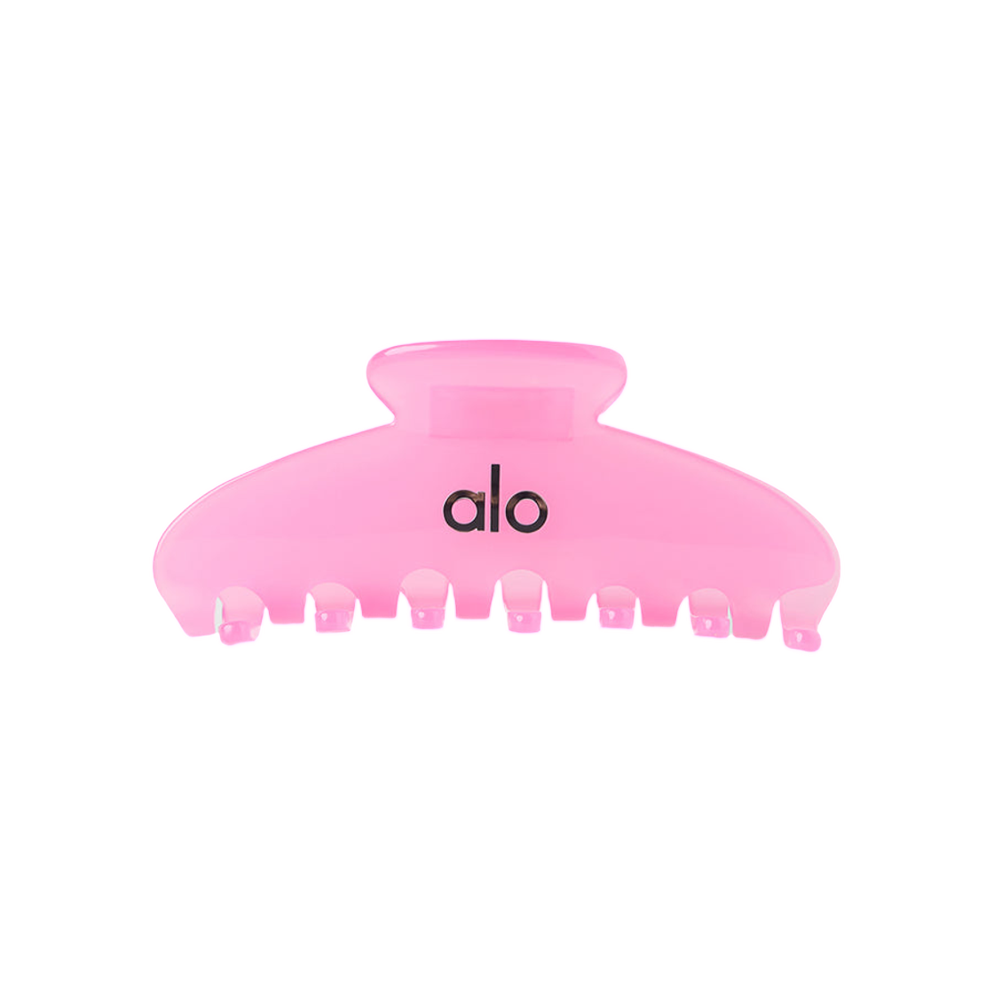 A0286W (W) Alo Yoga 90's Claw Clip Candy Heart Pink Clear