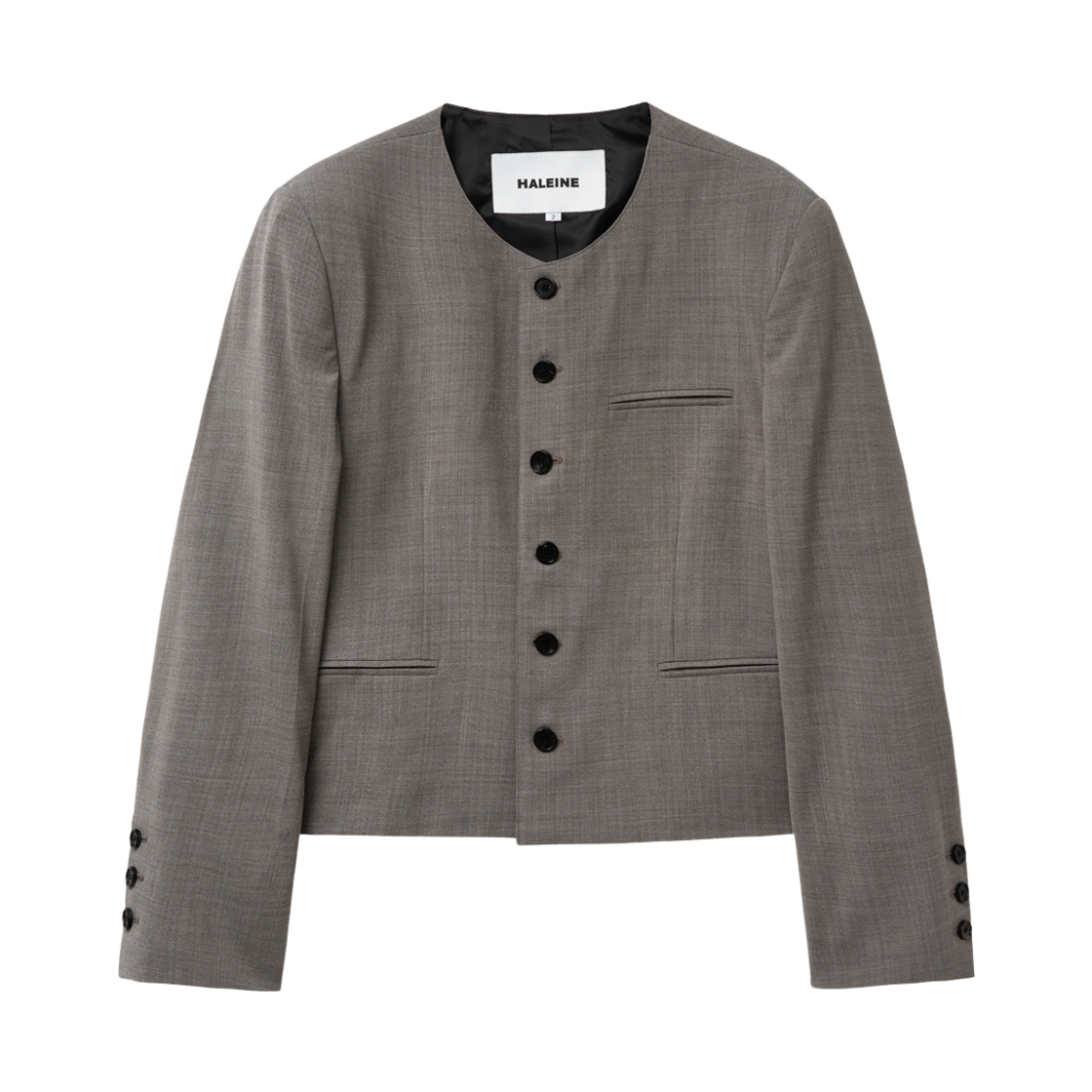 알렌느 울 라운드 넥 블레이져 베이지(Haleine Wool Round Neck Blazer Beige (XJ115))