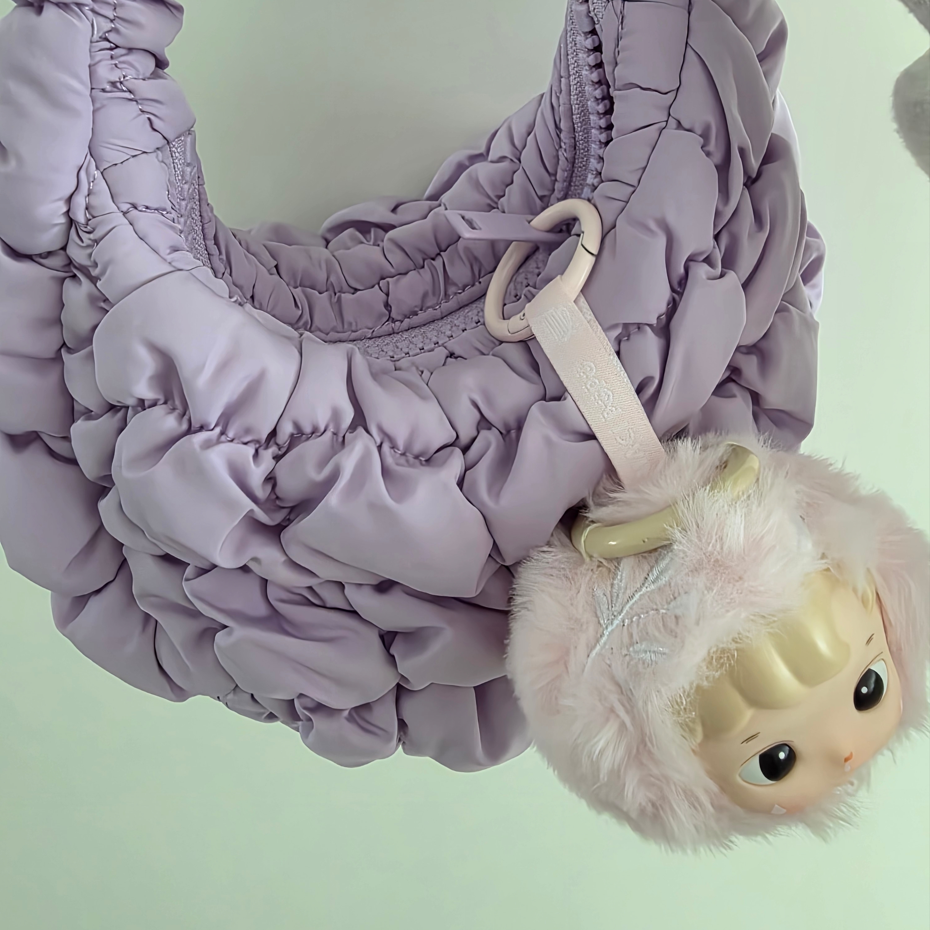 Pop Mart Hacipupu The Constellation Series Vinyl Plush Virgo (Opened Case), COS Quilted Micro Bag Purple 착용 스타일