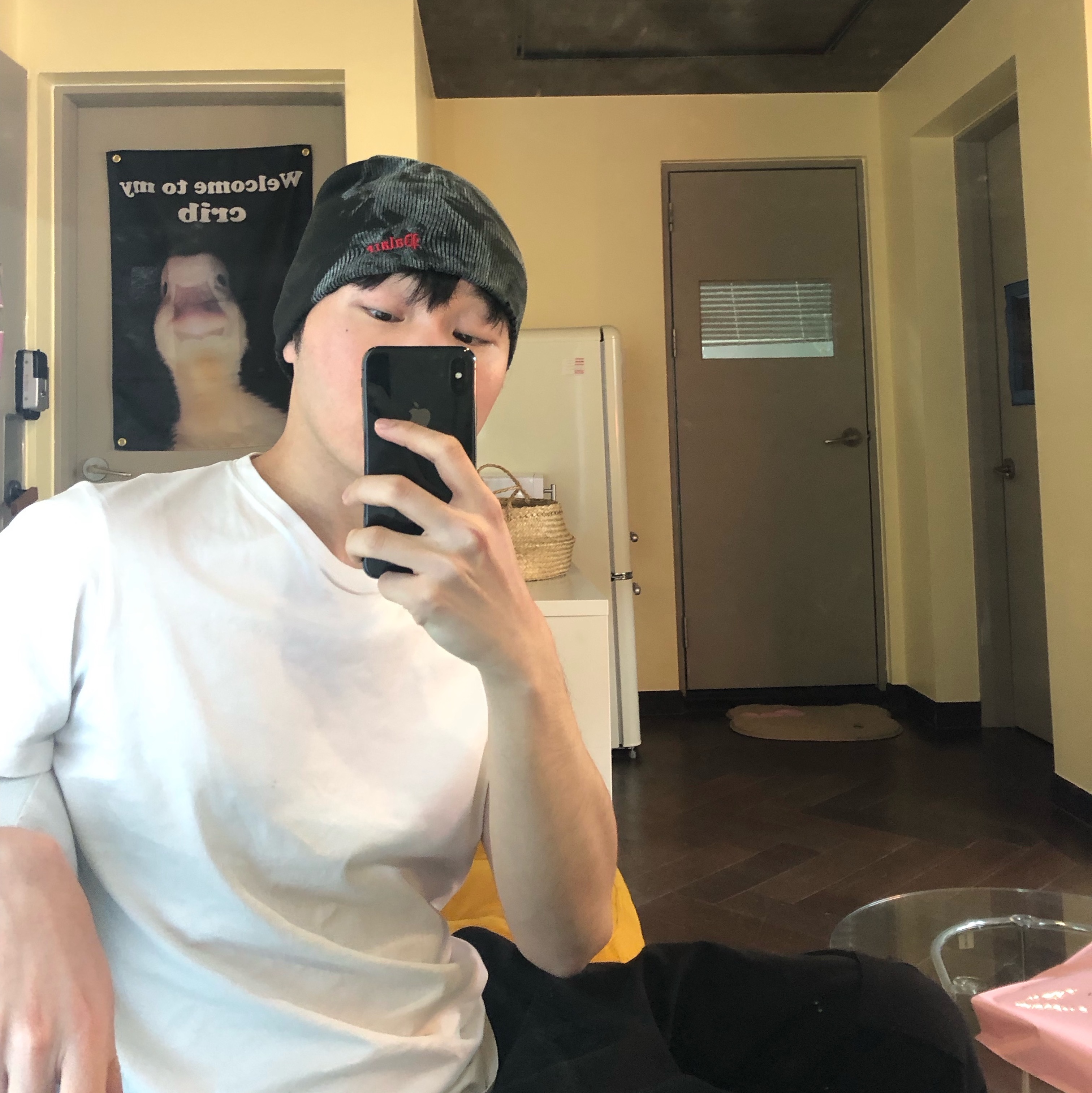Palace Smoked Nein Cuff Beanie Black - 26SS 착용 스타일