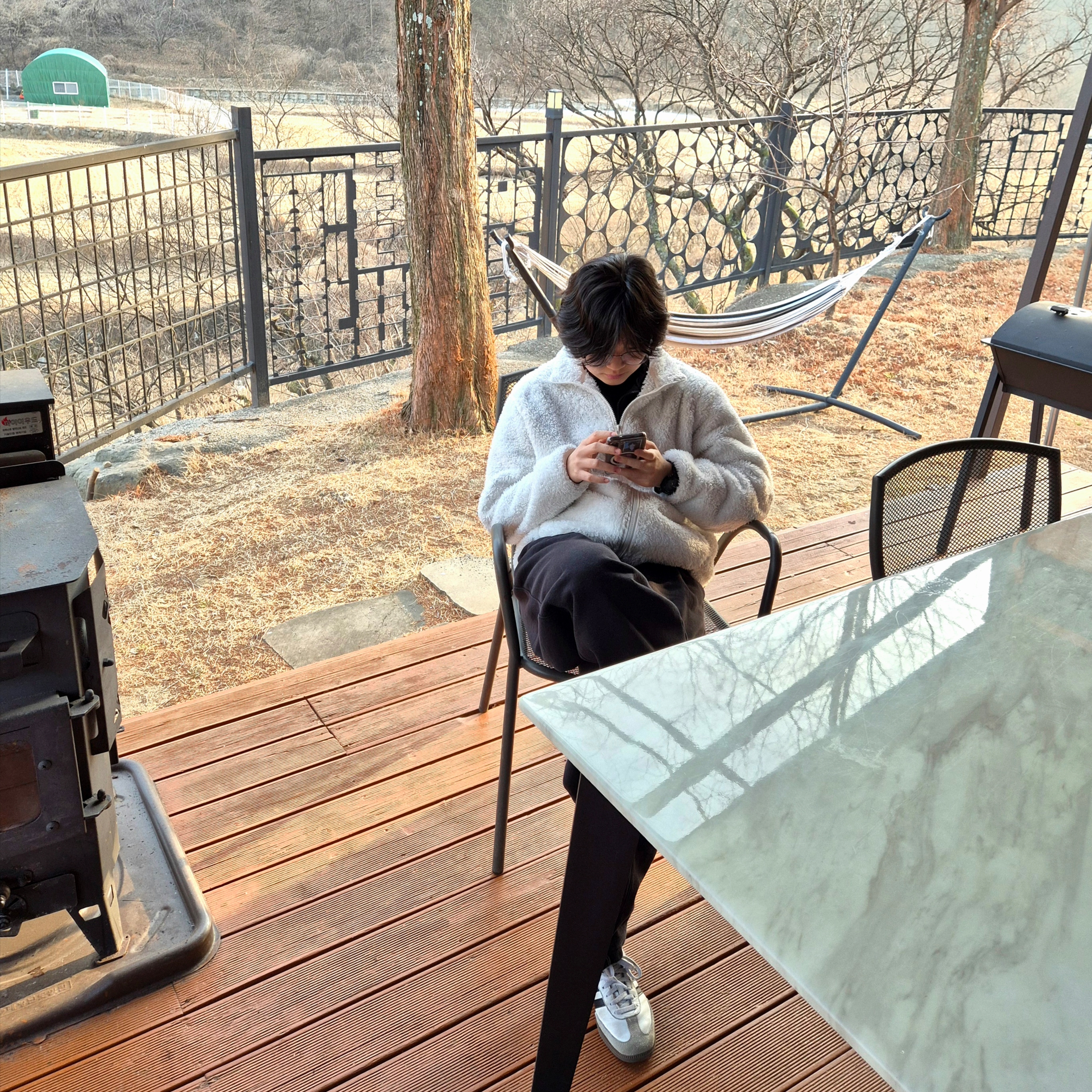 Nike Air Force 1 '07 WB Flax, Nike NSW Trend WC 1 Jacket Midnight Navy - Asia 착용 스타일 - 4