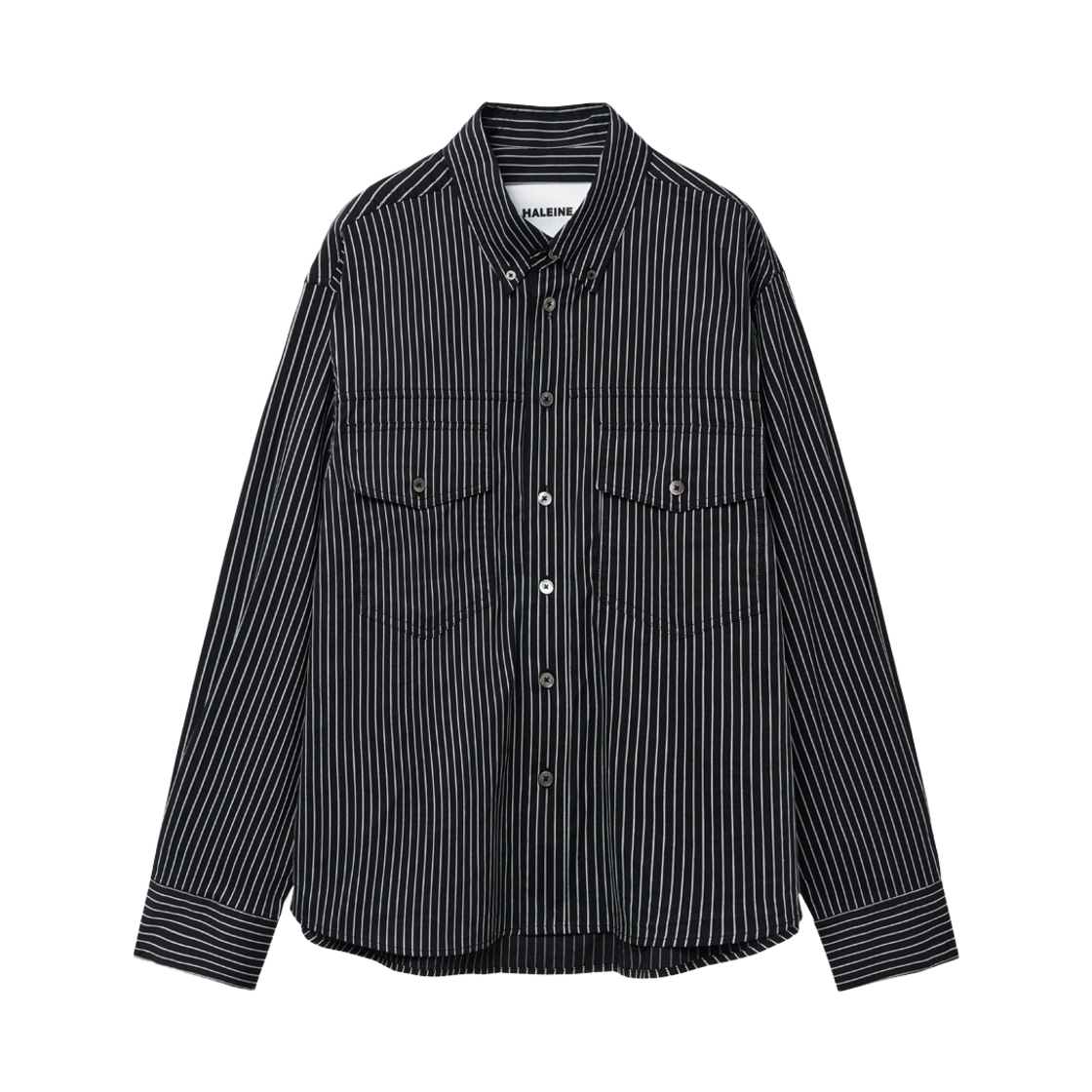 알렌느 릴렉스 스트라이프 셔츠 블랙(Haleine Relaxed Stripe Shirt Black (XT101))