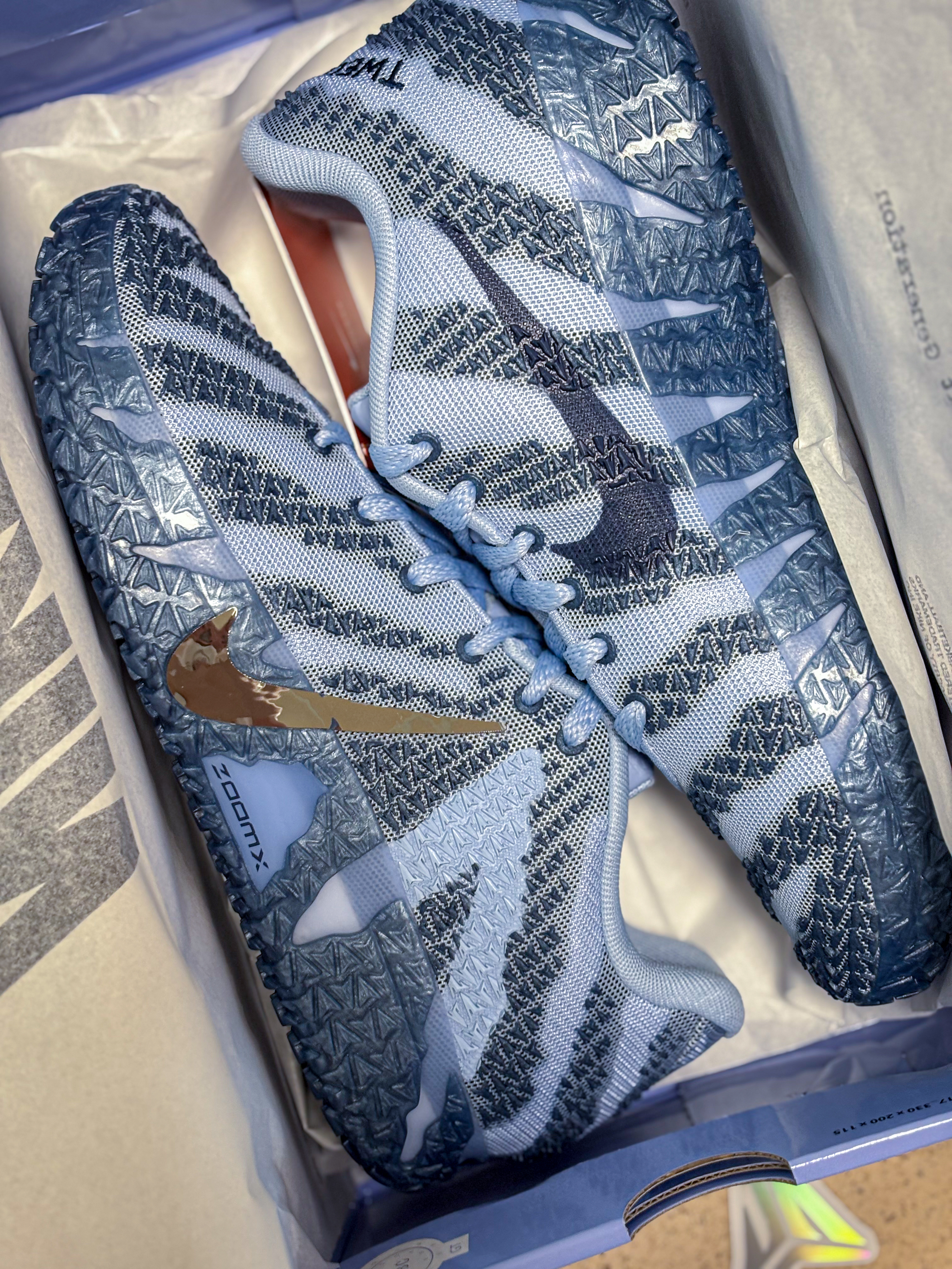 Nike Ja 3 EP Cobalt Bliss Metallic Silver 착용 스타일 - 1