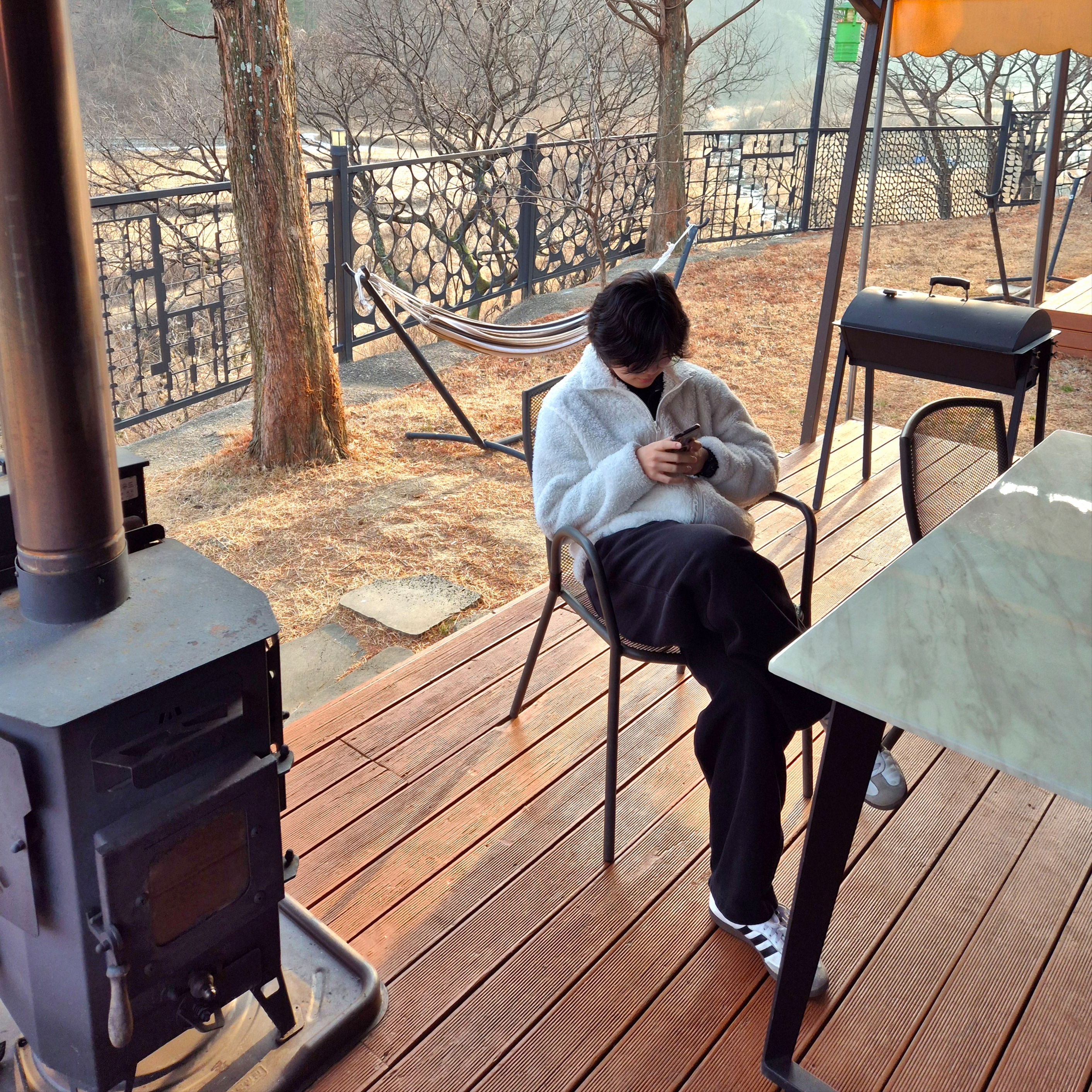 Nike Air Force 1 '07 WB Flax, Nike NSW Trend WC 1 Jacket Midnight Navy - Asia 착용 스타일 - 3