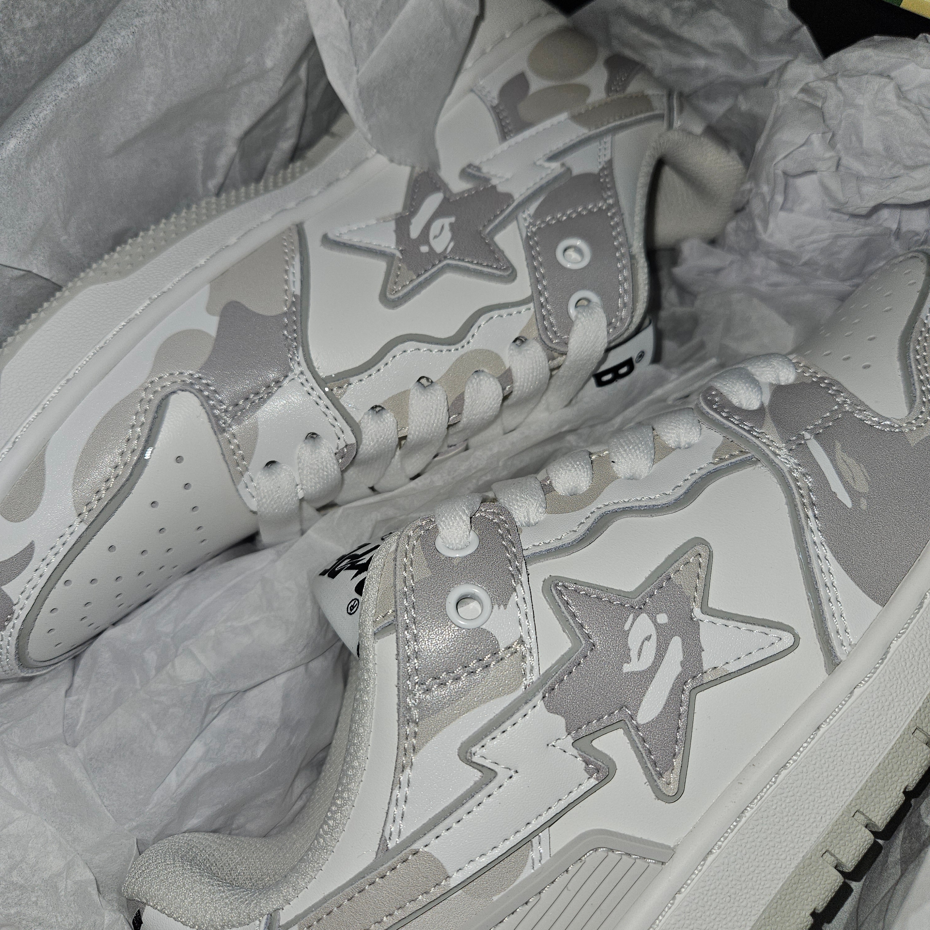 BAPE Sk8 Sta #2 White 착용 스타일 - 1