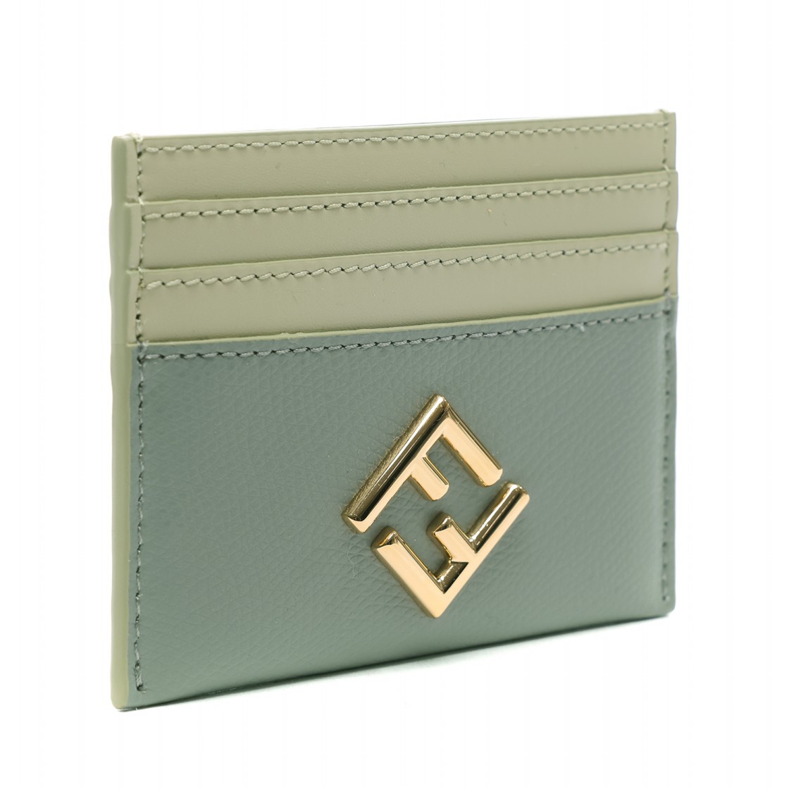 [25% 쿠폰] 펜디 FF 다이아몬드 레더 플랫 카드 케이스 그린([25% 쿠폰] Fendi FF Diamonds Leather Flat Card Case Green) - 3