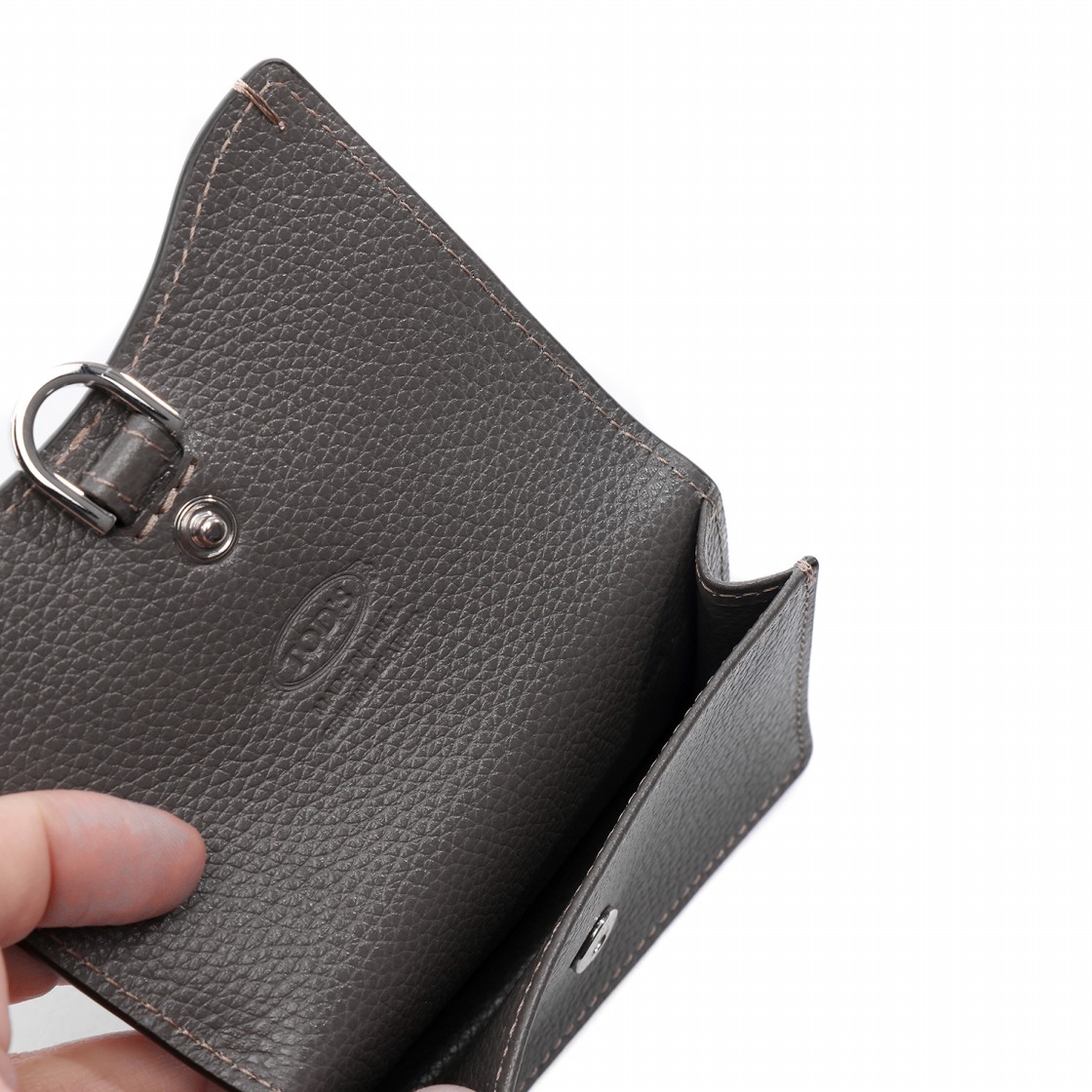 [25% 쿠폰] 토즈 레더 비지니스 카드 케이스 그레이([25% 쿠폰] Tod's Leather Business Card Case Grey) - 6