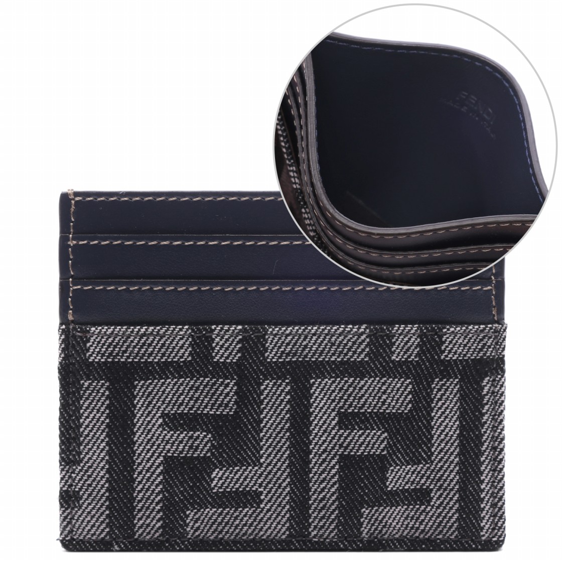 [25% 쿠폰] 펜디 바게트 카드 케이스 다크 블루([25% 쿠폰] Fendi Baguette Card Case Dark Blue) - 2