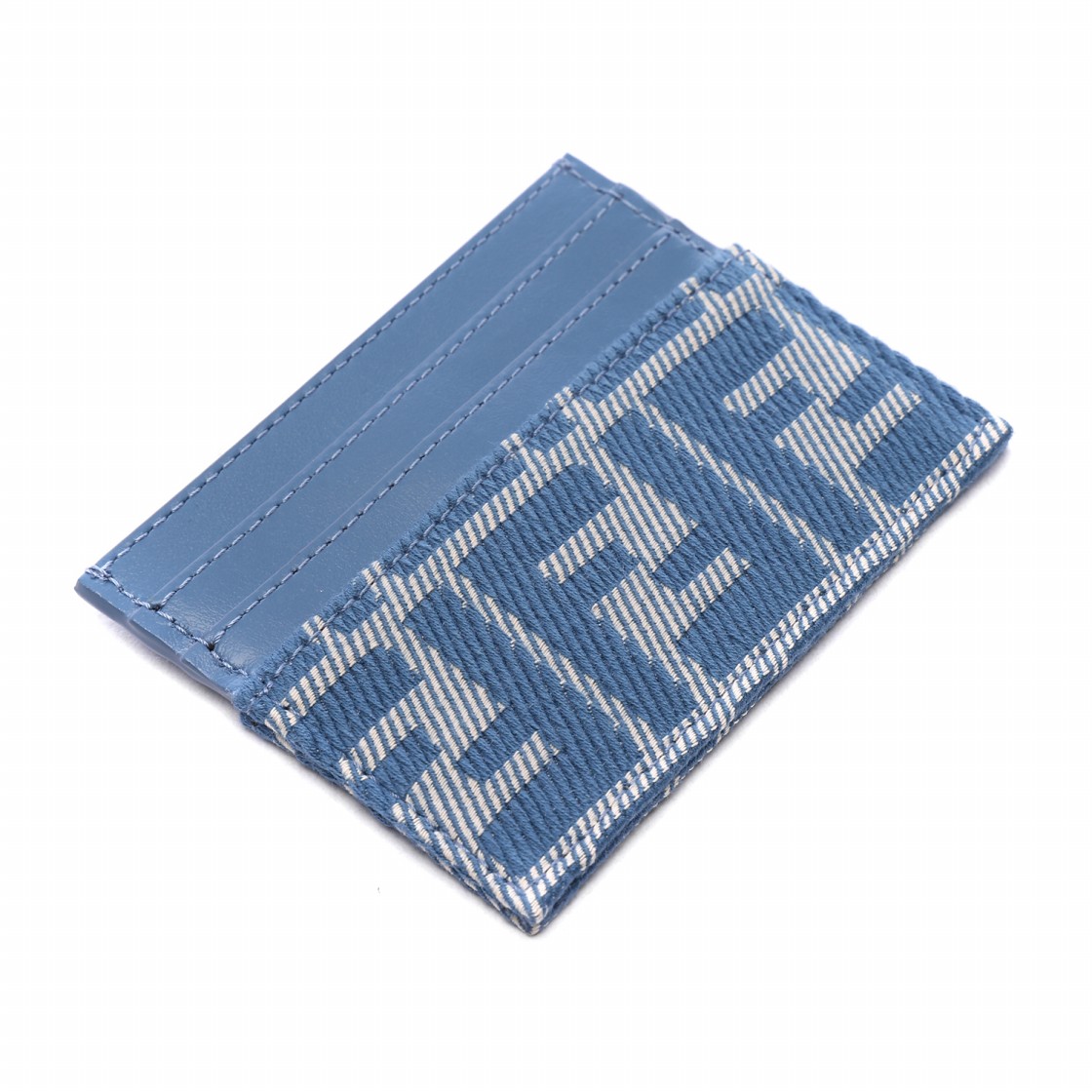 [25% 쿠폰] 펜디 바게트 데님 FF 자카드 플랫 카드 케이스 블루([25% 쿠폰] Fendi Baguette Denim FF Jacquard Flat Card Case Blue) - 5