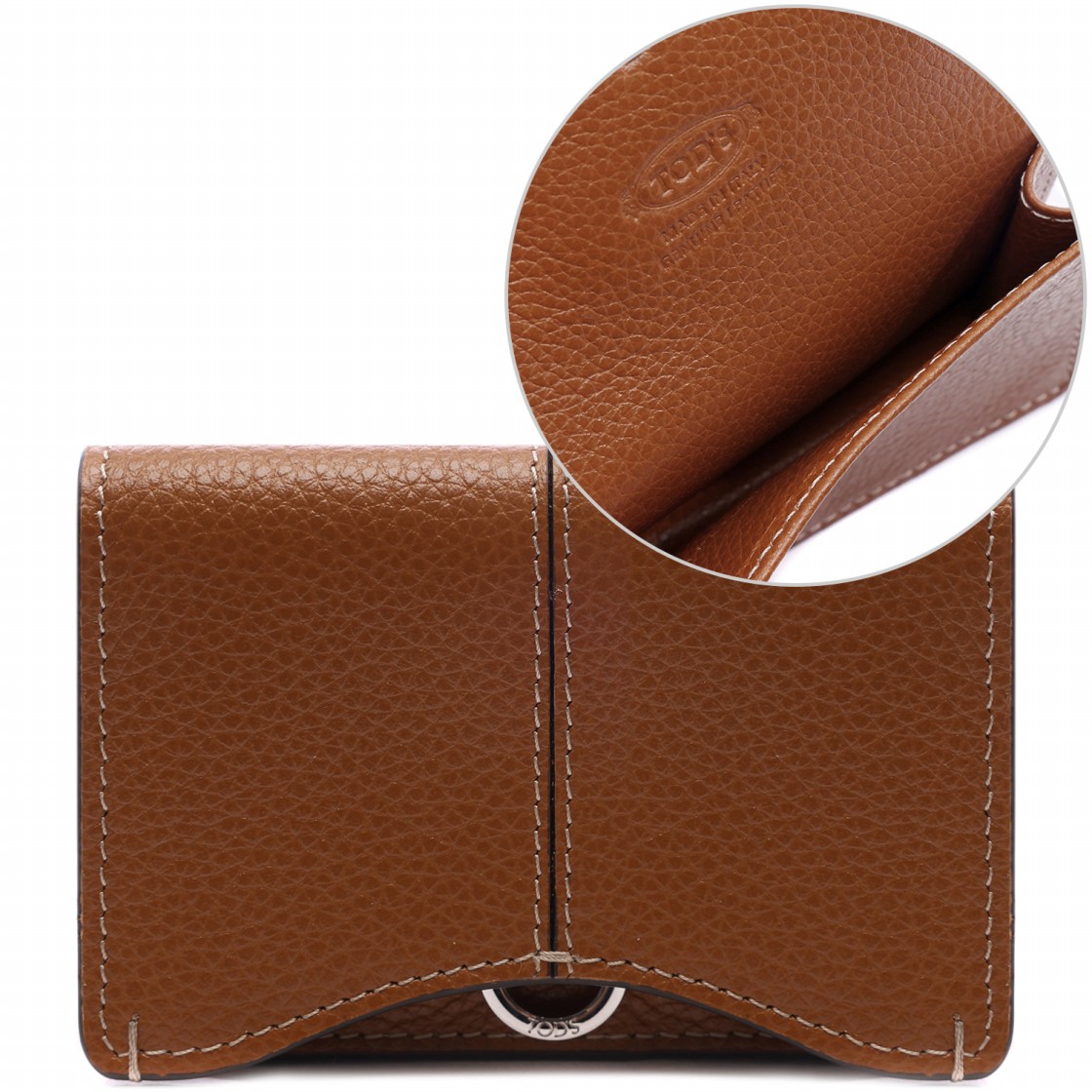 [25% 쿠폰] 토즈 레더 비지니스 카드 케이스 브라운([25% 쿠폰] Tod's Leather Business Card Case Brown) - 2