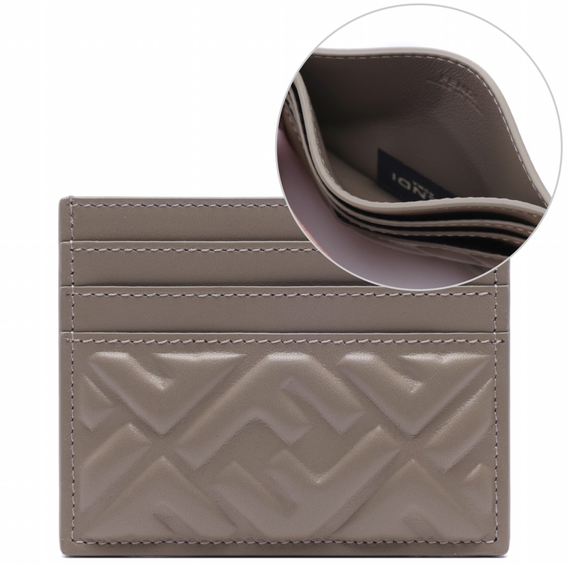 [25% 쿠폰] 펜디 바게트 나파 레더 플랫 카드 케이스 도브 그레이([25% 쿠폰] Fendi Baguette Nappa Leateher Flat Card Case Dove Grey) - 2