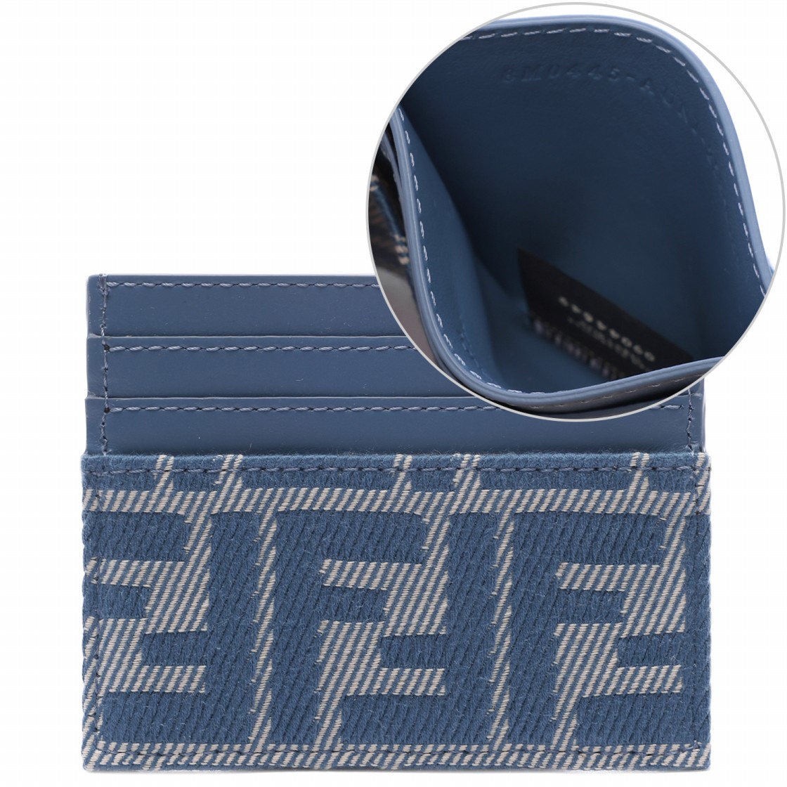 [25% 쿠폰] 펜디 바게트 데님 FF 자카드 플랫 카드 케이스 블루([25% 쿠폰] Fendi Baguette Denim FF Jacquard Flat Card Case Blue) - 2
