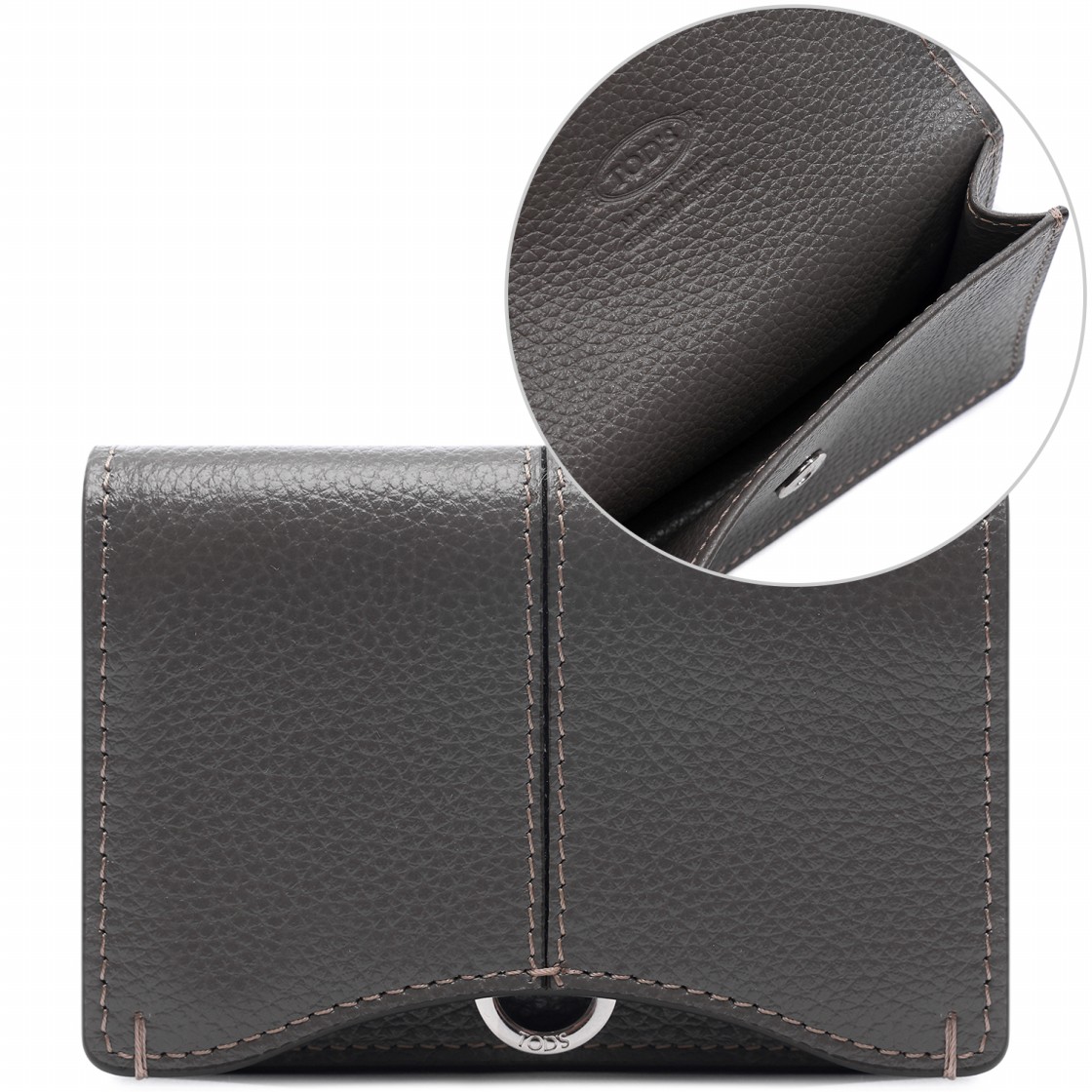 [25% 쿠폰] 토즈 레더 비지니스 카드 케이스 그레이([25% 쿠폰] Tod's Leather Business Card Case Grey) - 2