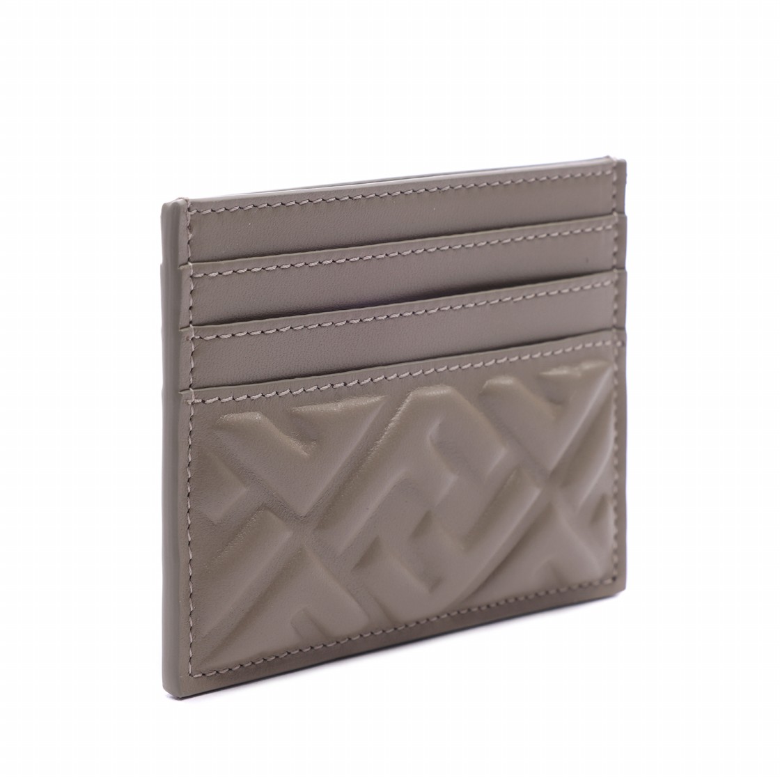 [25% 쿠폰] 펜디 바게트 나파 레더 플랫 카드 케이스 도브 그레이([25% 쿠폰] Fendi Baguette Nappa Leateher Flat Card Case Dove Grey) - 3