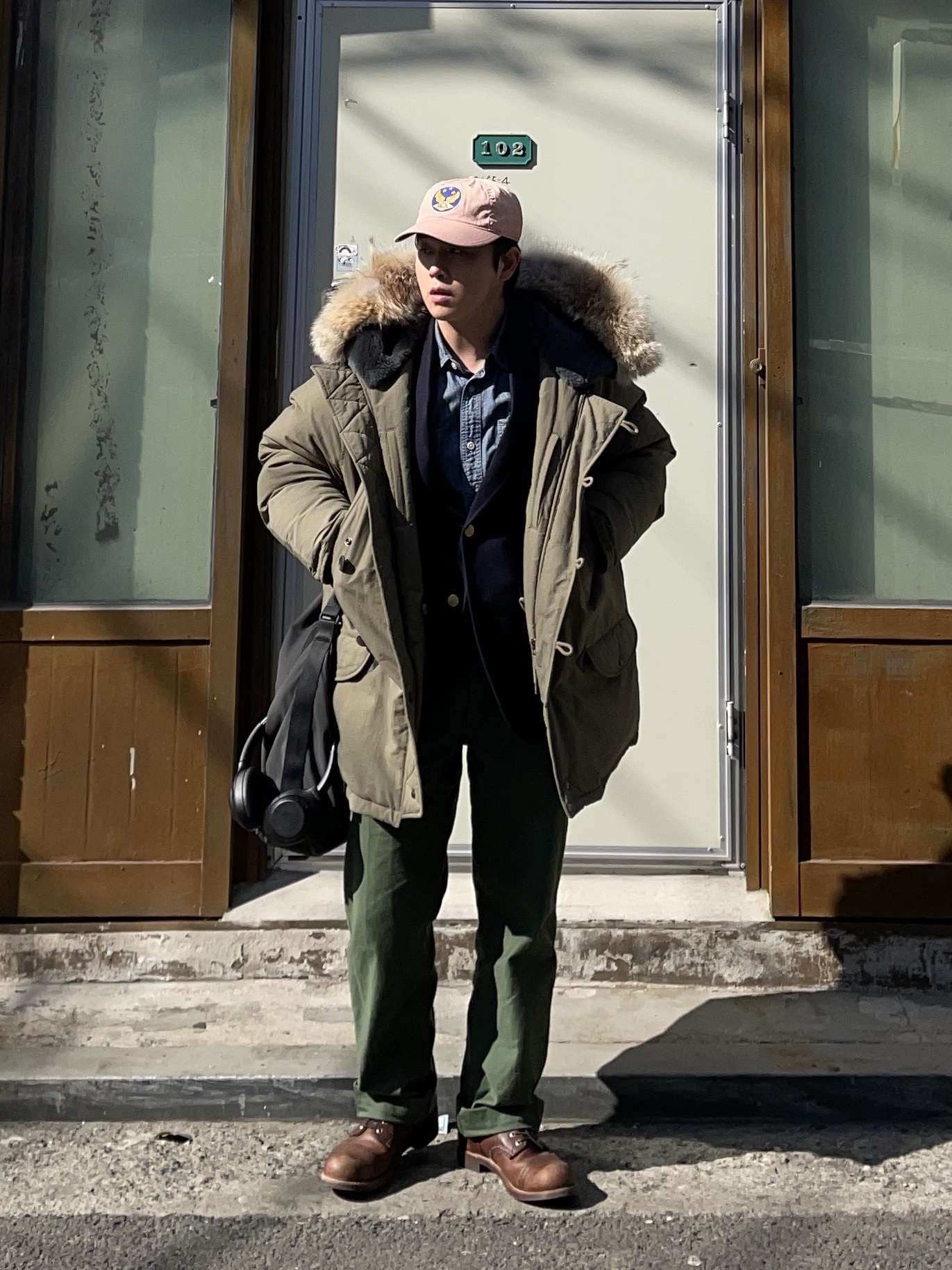Orslow 5002 US Army Fatigue Pants Green, Sony WH-1000XM4 Black (Korean Ver.) 착용 스타일