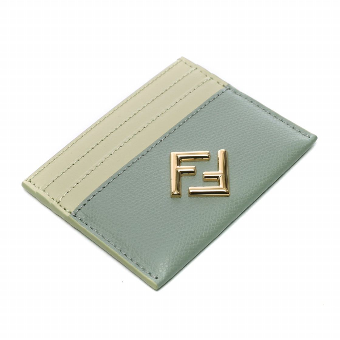 [25% 쿠폰] 펜디 FF 다이아몬드 레더 플랫 카드 케이스 그린([25% 쿠폰] Fendi FF Diamonds Leather Flat Card Case Green) - 5