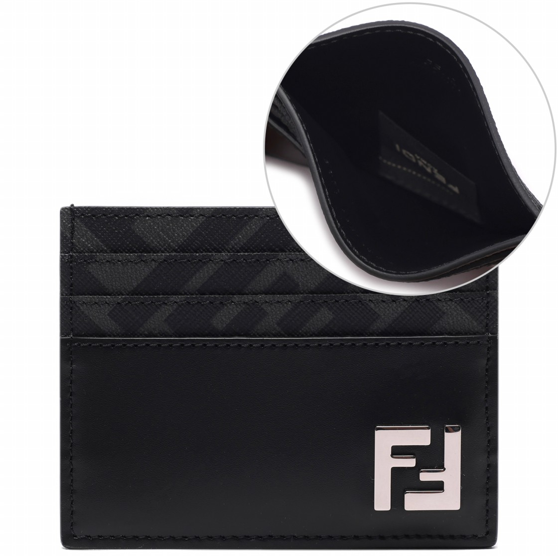 [25% 쿠폰] 펜디 FF 스퀘어 카드 홀더 블랙([25% 쿠폰] Fendi FF Squared Card Holder Black) - 2