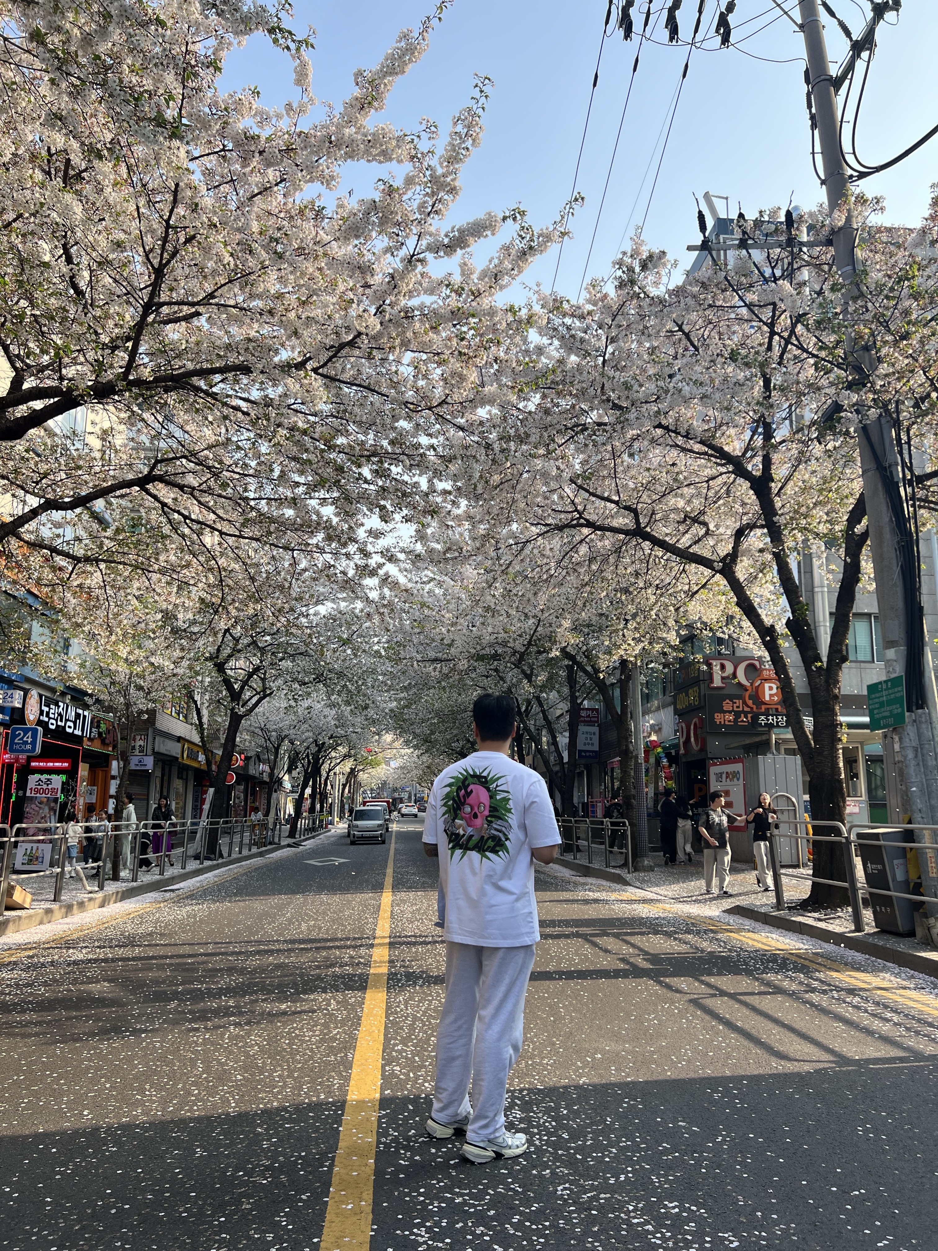 Palace Baked P-3 T-Shirt White - 24SS, Palace P 6-Panel Pine - 25SS 착용 스타일 - 4