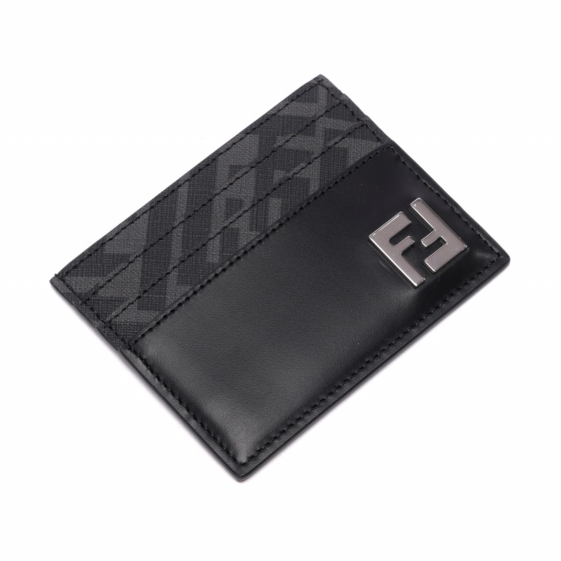 [25% 쿠폰] 펜디 FF 스퀘어 카드 홀더 블랙([25% 쿠폰] Fendi FF Squared Card Holder Black) - 5
