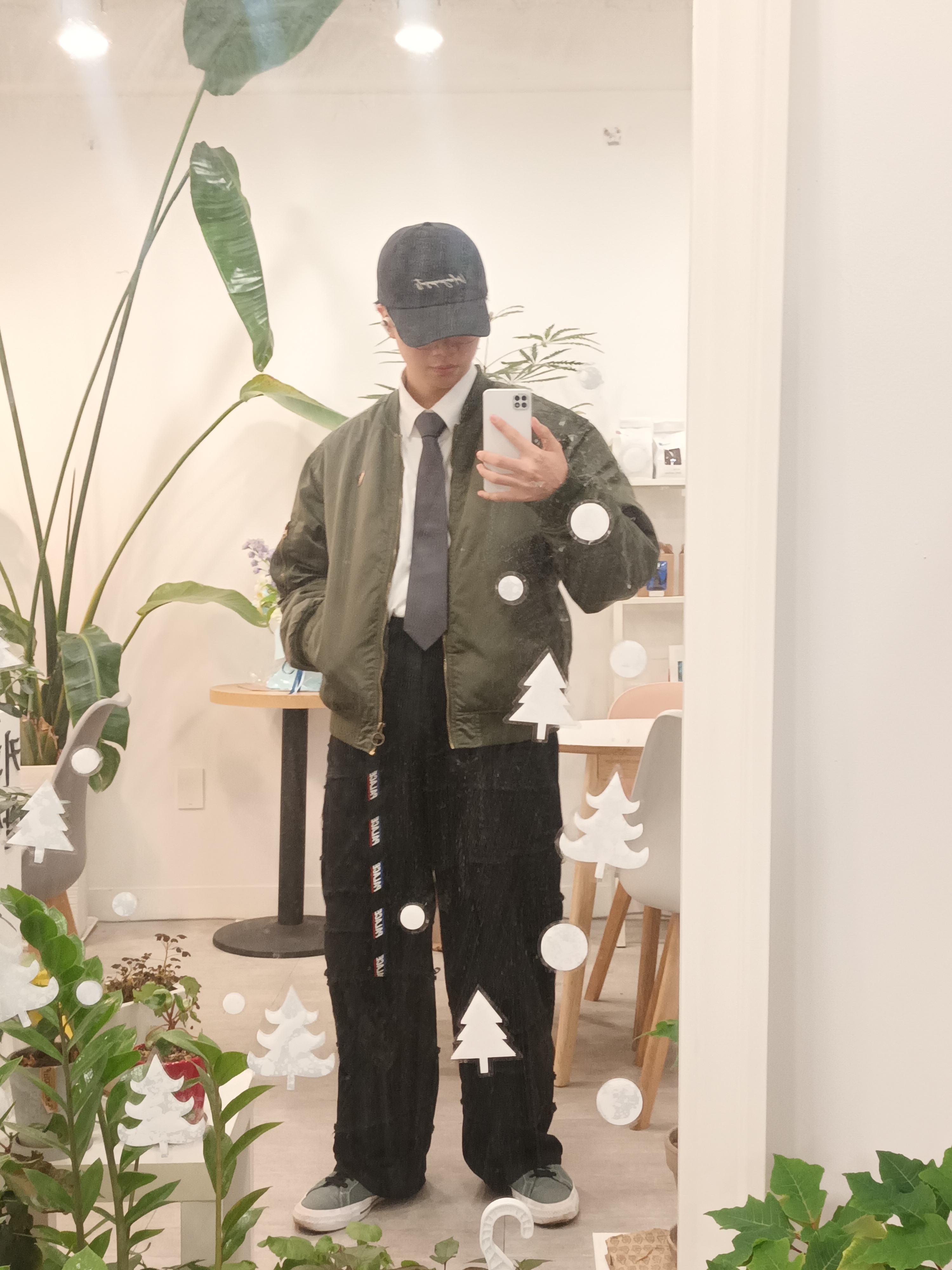 Undermycar MU.124 New Logo Basic Cotton Cap Black, Thisisneverthat TNT Team Hoodie Off Black 착용 스타일 - 2