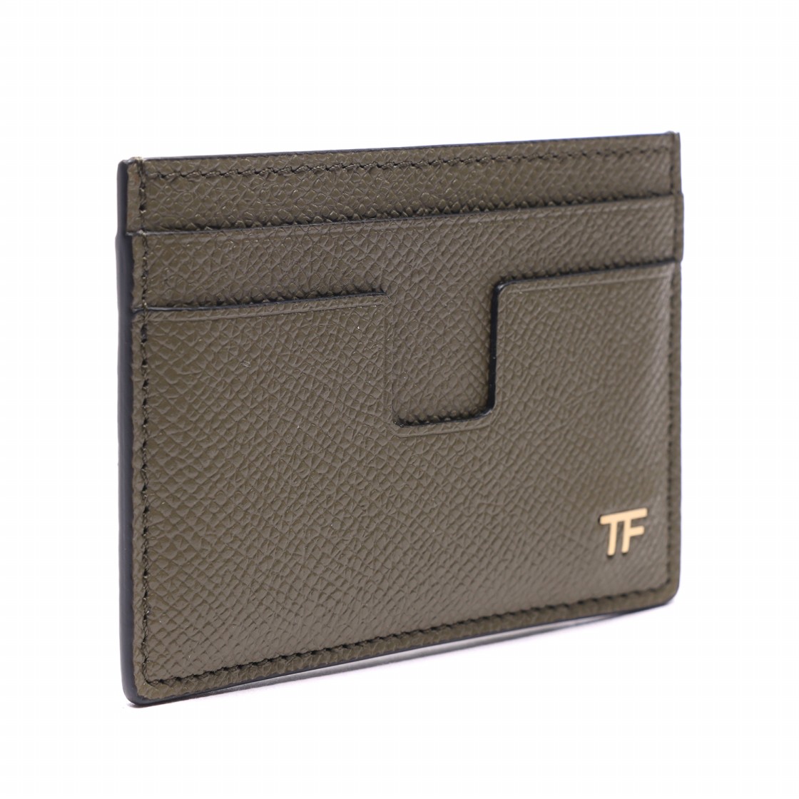 [25% 쿠폰] 톰포드 로고 T 라인 레더 카드 홀더 월렛 카키([25% 쿠폰] Tom Ford Logo T Line Leather Card Holder Wallet Khaki) - 3