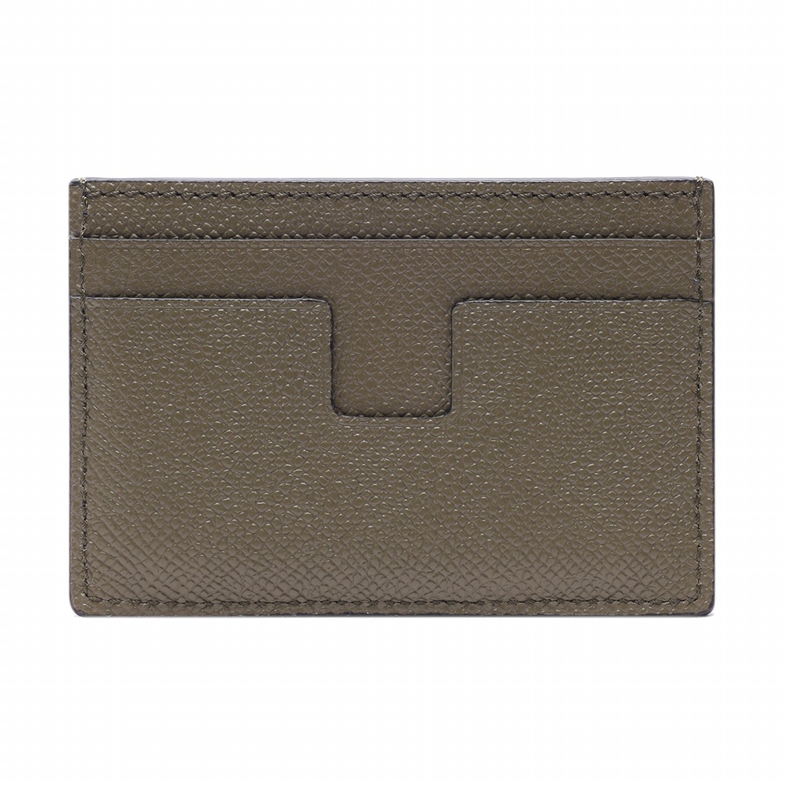 [25% 쿠폰] 톰포드 로고 T 라인 레더 카드 홀더 월렛 카키([25% 쿠폰] Tom Ford Logo T Line Leather Card Holder Wallet Khaki) - 4