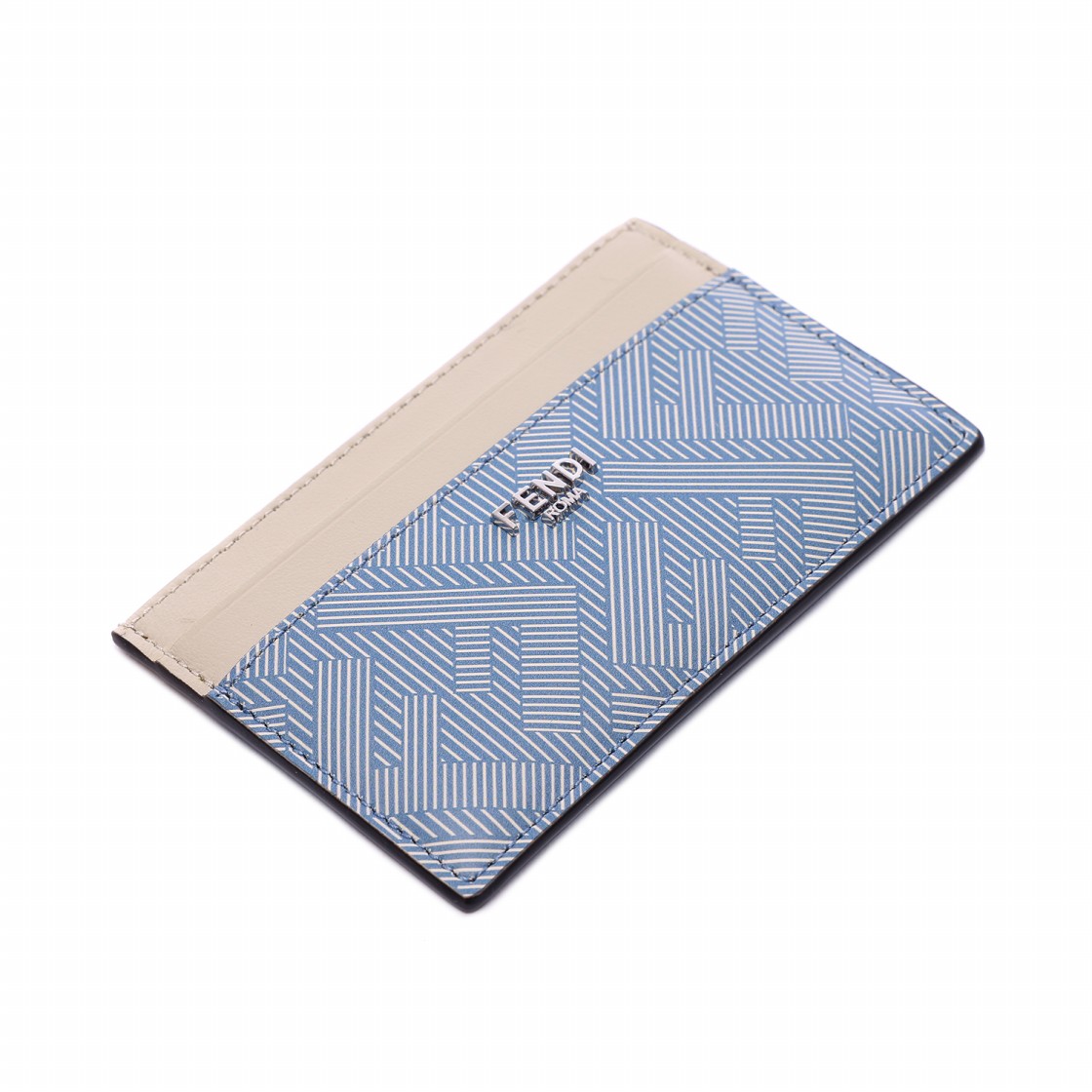 [25% 쿠폰] 펜디 쉐도우 레더 카드 홀더 세룰리언 블루([25% 쿠폰] Fendi Shadow Leather Card Holder Cerulean Blue) - 5