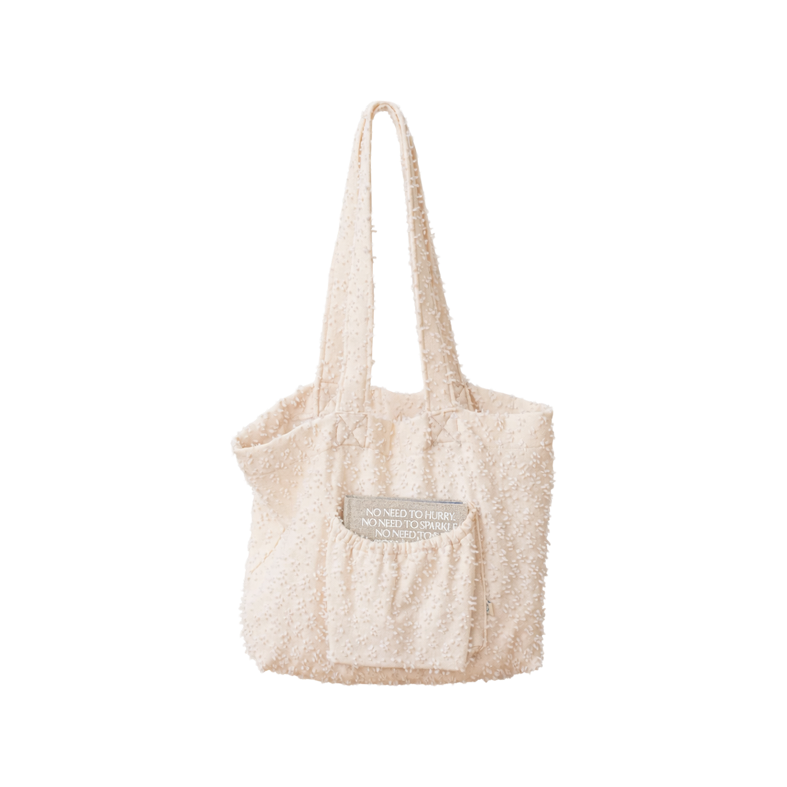 사유 팝콘 플라워 캐주얼 쇼퍼 백 크림(sayuu Popcorn Flower Casual Shopper Bag Cream)
