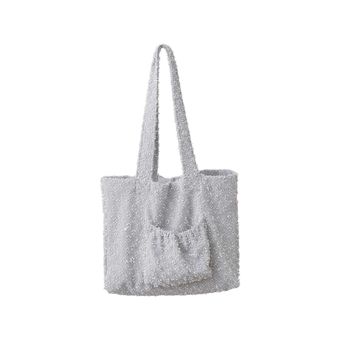 사유 팝콘 플라워 캐주얼 쇼퍼 백 멜란지 그레이(sayuu Popcorn Flower Casual Shopper Bag Melange gray)