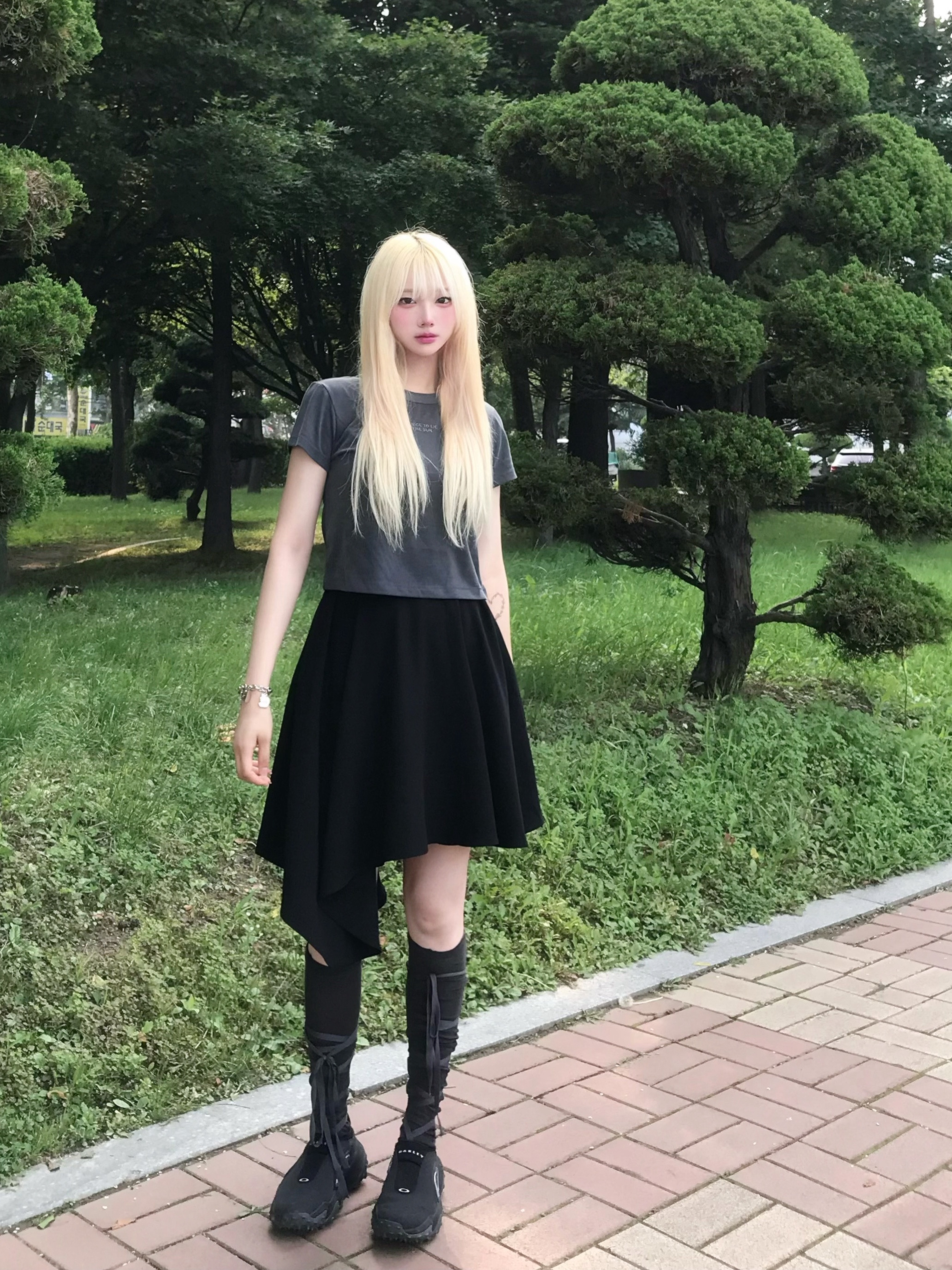 Oakley Edge Icon Blackout, (W) Hysteric Glamour Hysteric On Skull Pick Bracelet Silver 착용 스타일 - 1