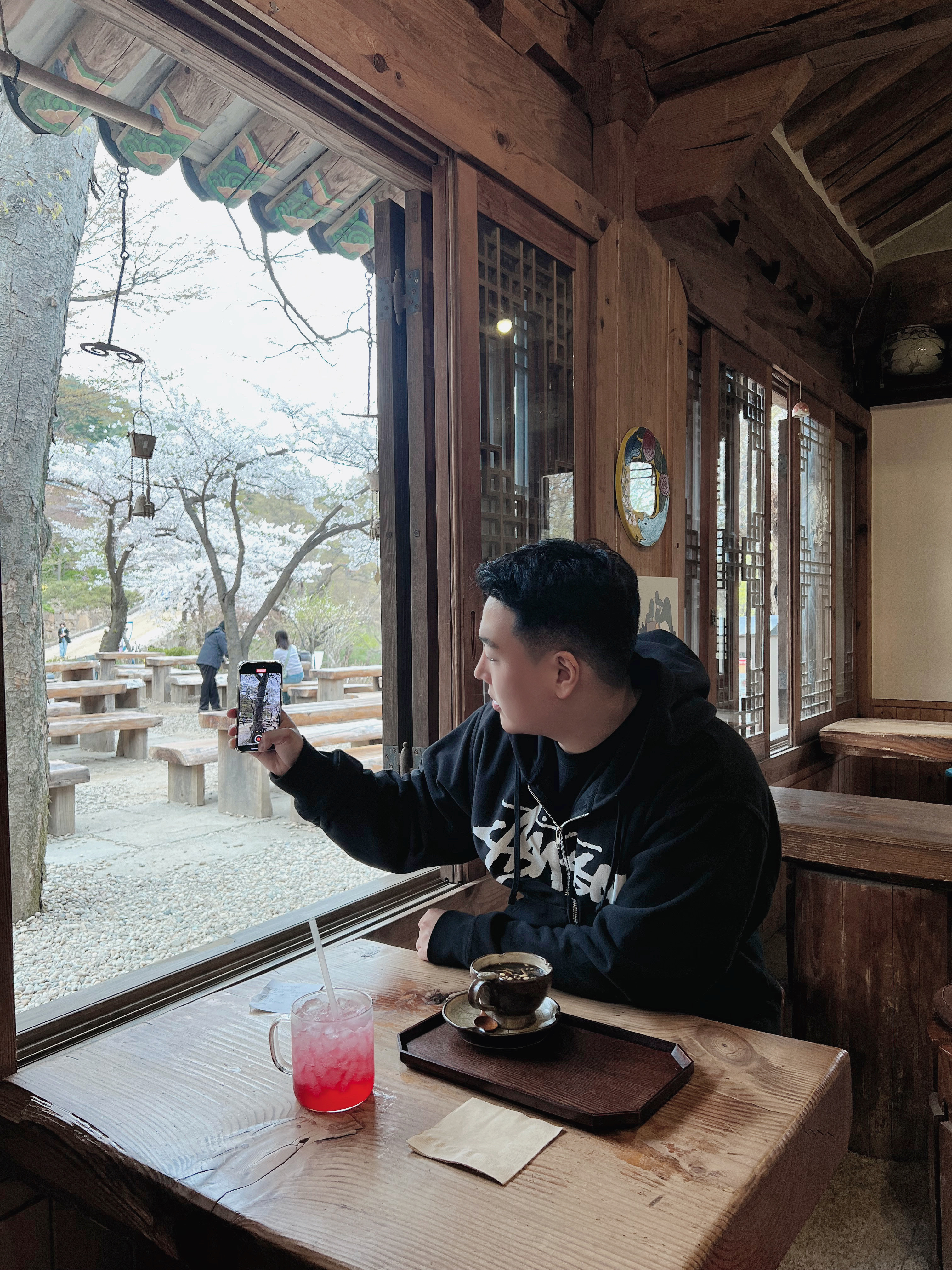 Stussy Stock Zip Hoodie Black, Stussy Canvas Coin Pouch Washed Black 착용 스타일 - 3