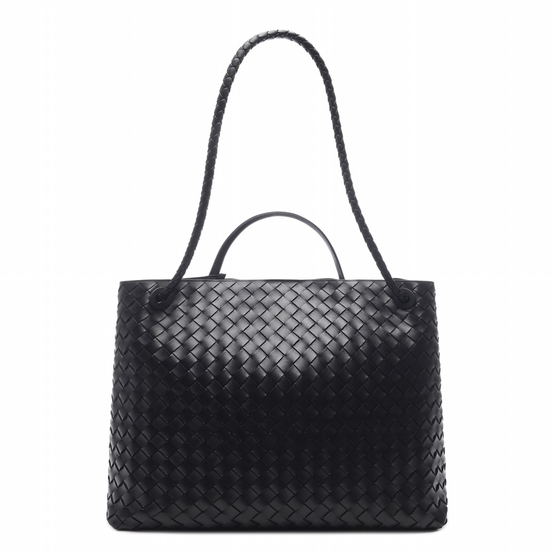 [15% 쿠폰] 보테가 베네타 라지 안디아모 블랙([15% 쿠폰] Bottega Veneta Large Andiamo Black) - 4