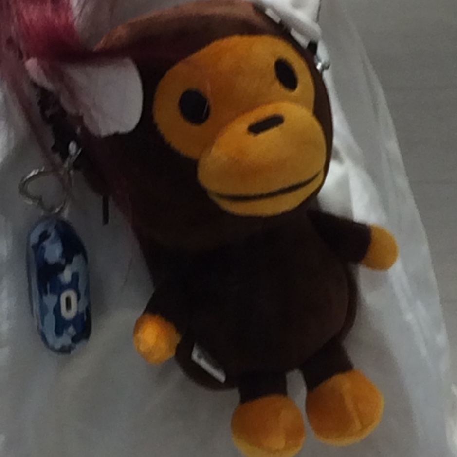 BAPE Baby Milo Mobile Bag Brown 착용 스타일 - 3