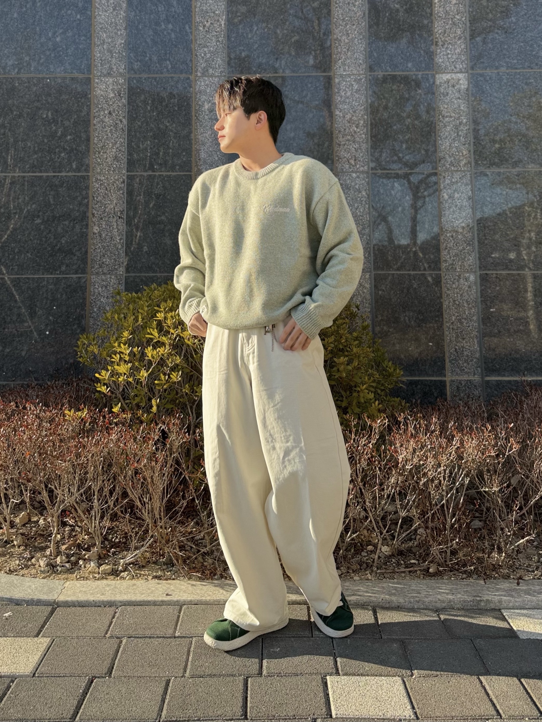 [6% 적립] LeMouton Buddy Darkgreen 착용 스타일 - 2