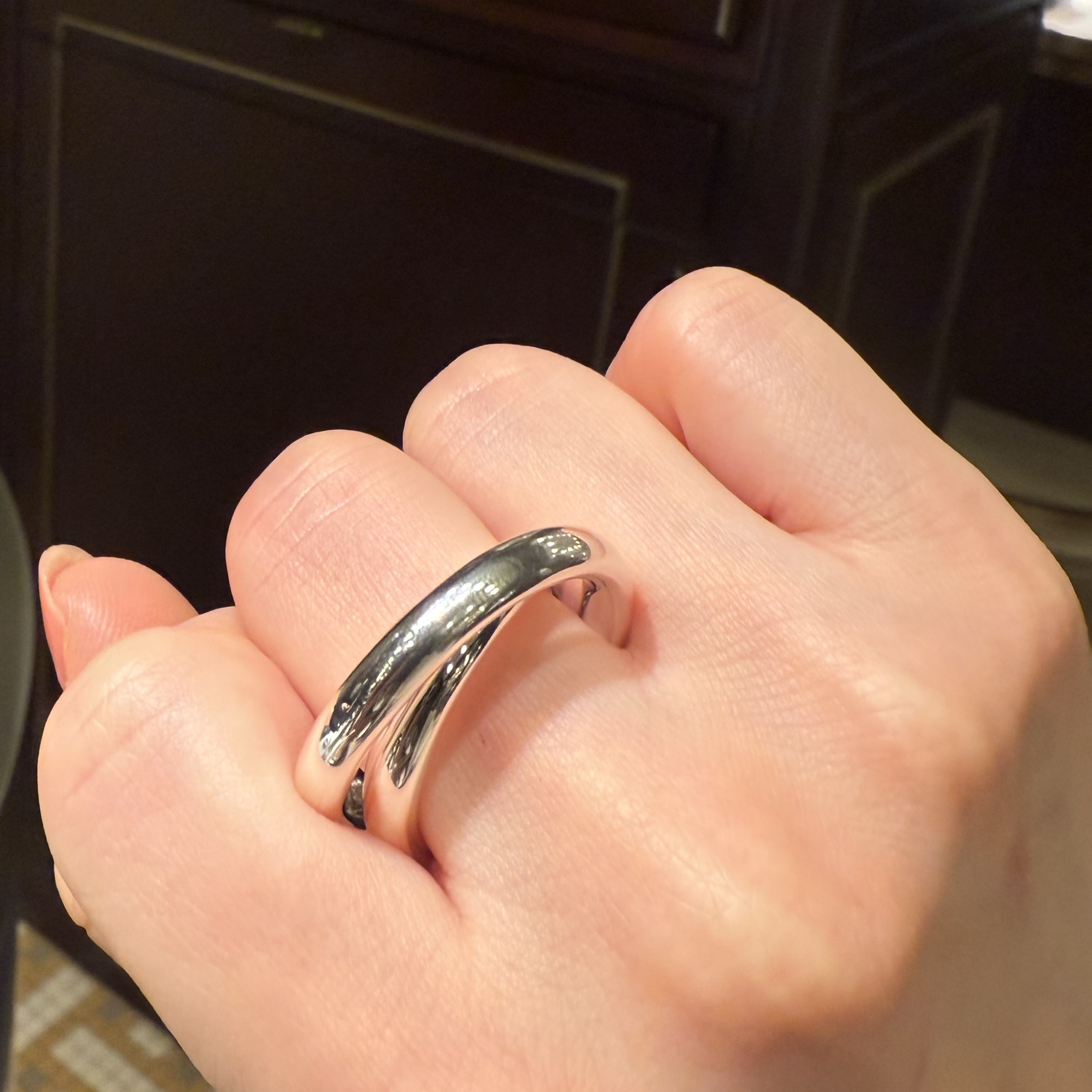 (W) Hermes Vertige Ring Sterling Silver 착용 스타일
